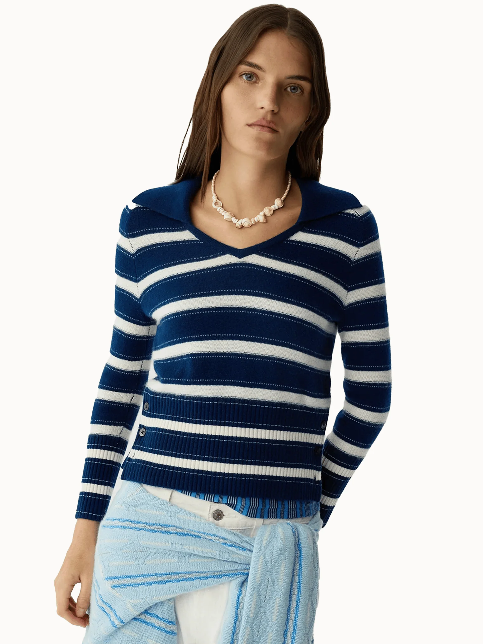 Guest in Residence Port Polo Top - Navy Combo - Image 2
