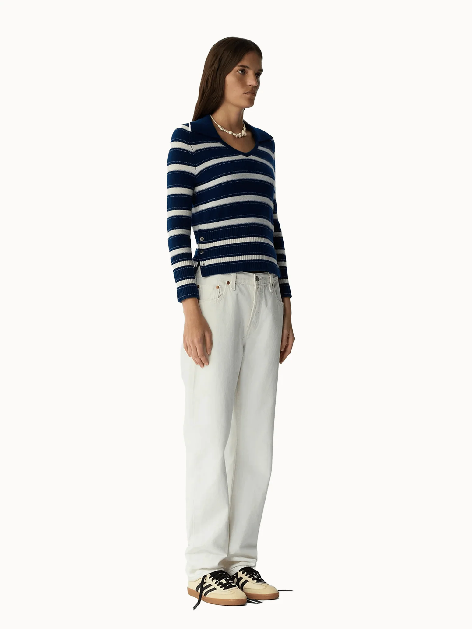 Guest in Residence Port Polo Top - Navy Combo - Image 3