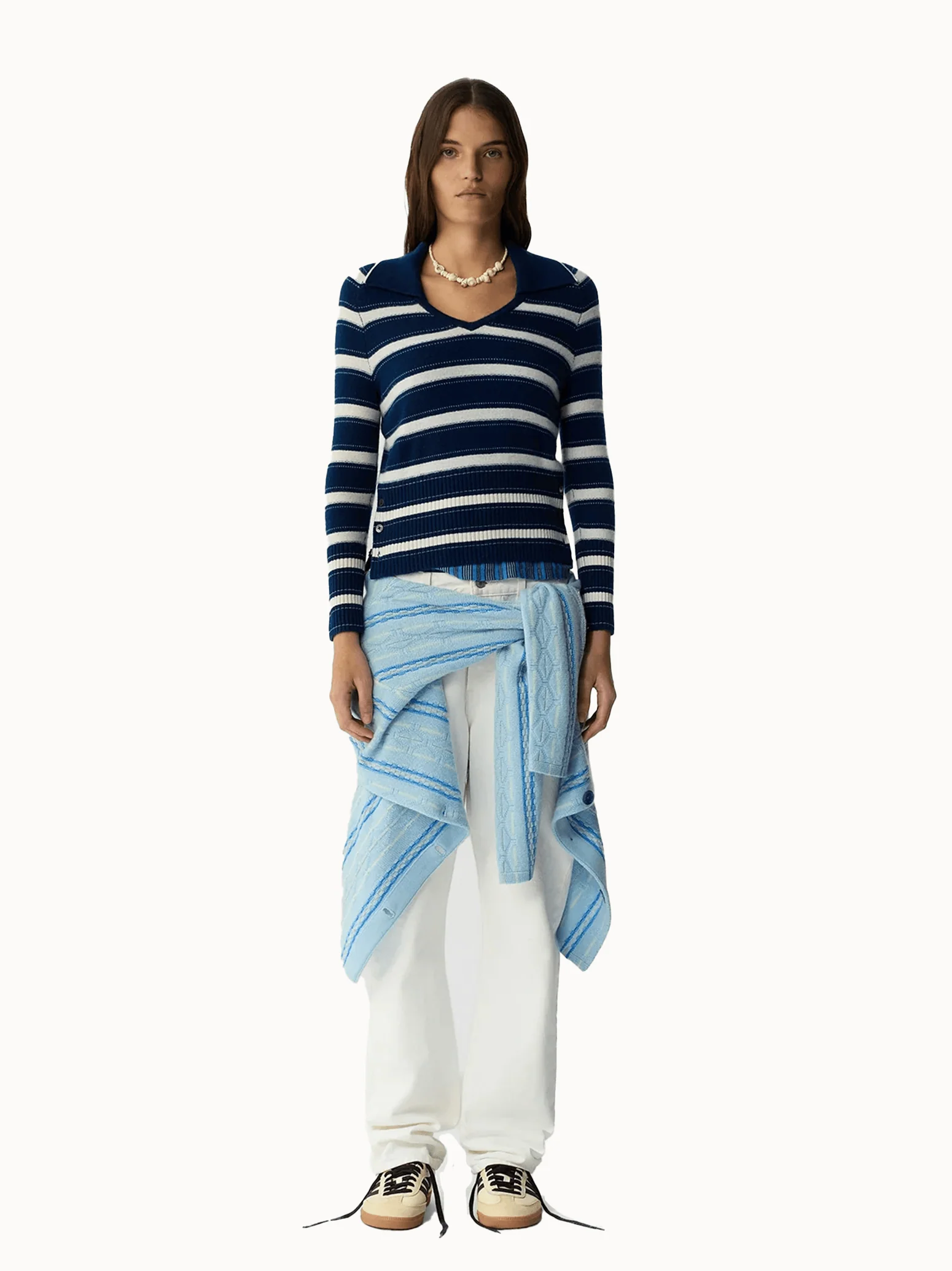 Guest in Residence Port Polo Top - Navy Combo - Image 4