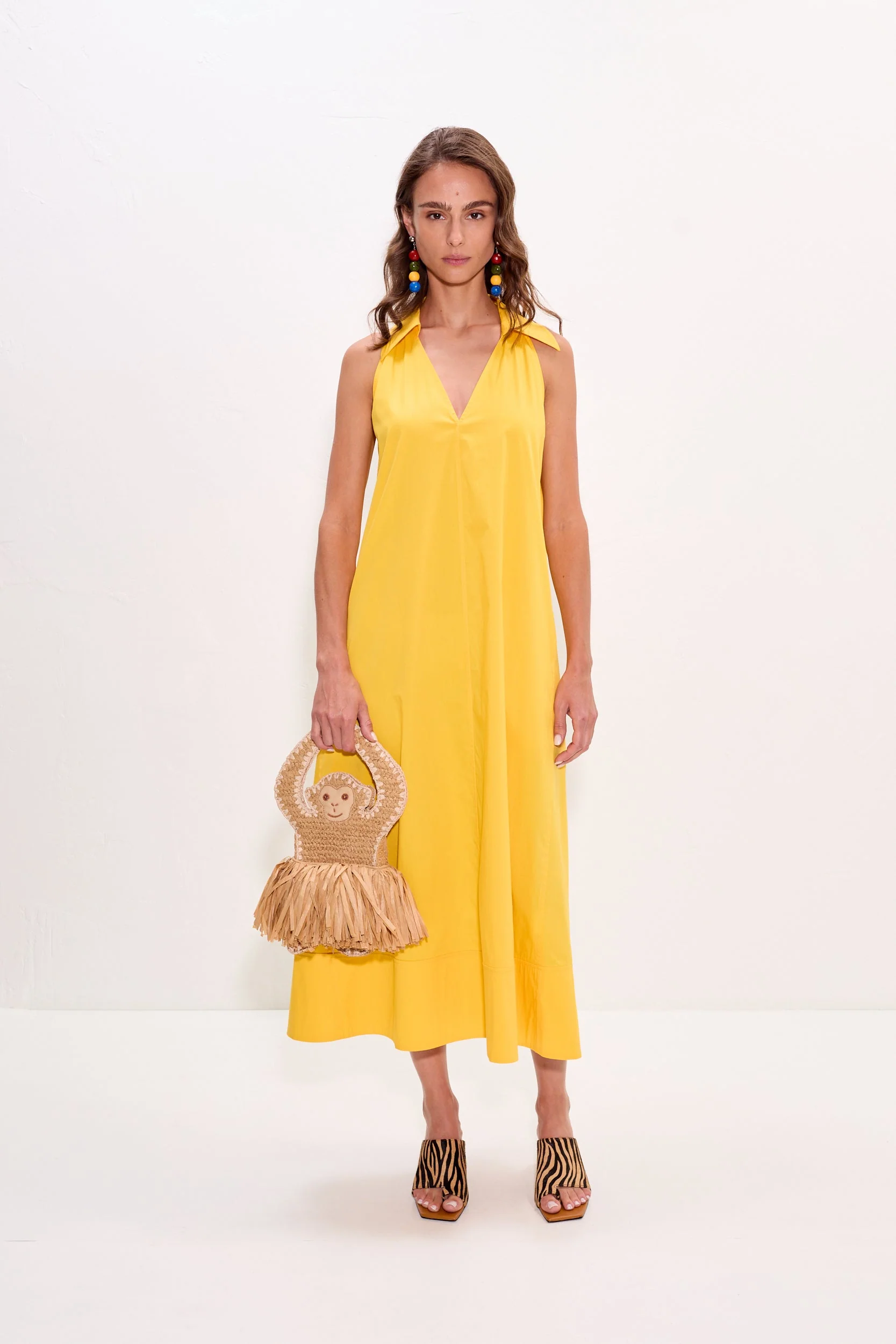 Simon Miller Nava Poplin Midi Dress - Sungold - Image 3