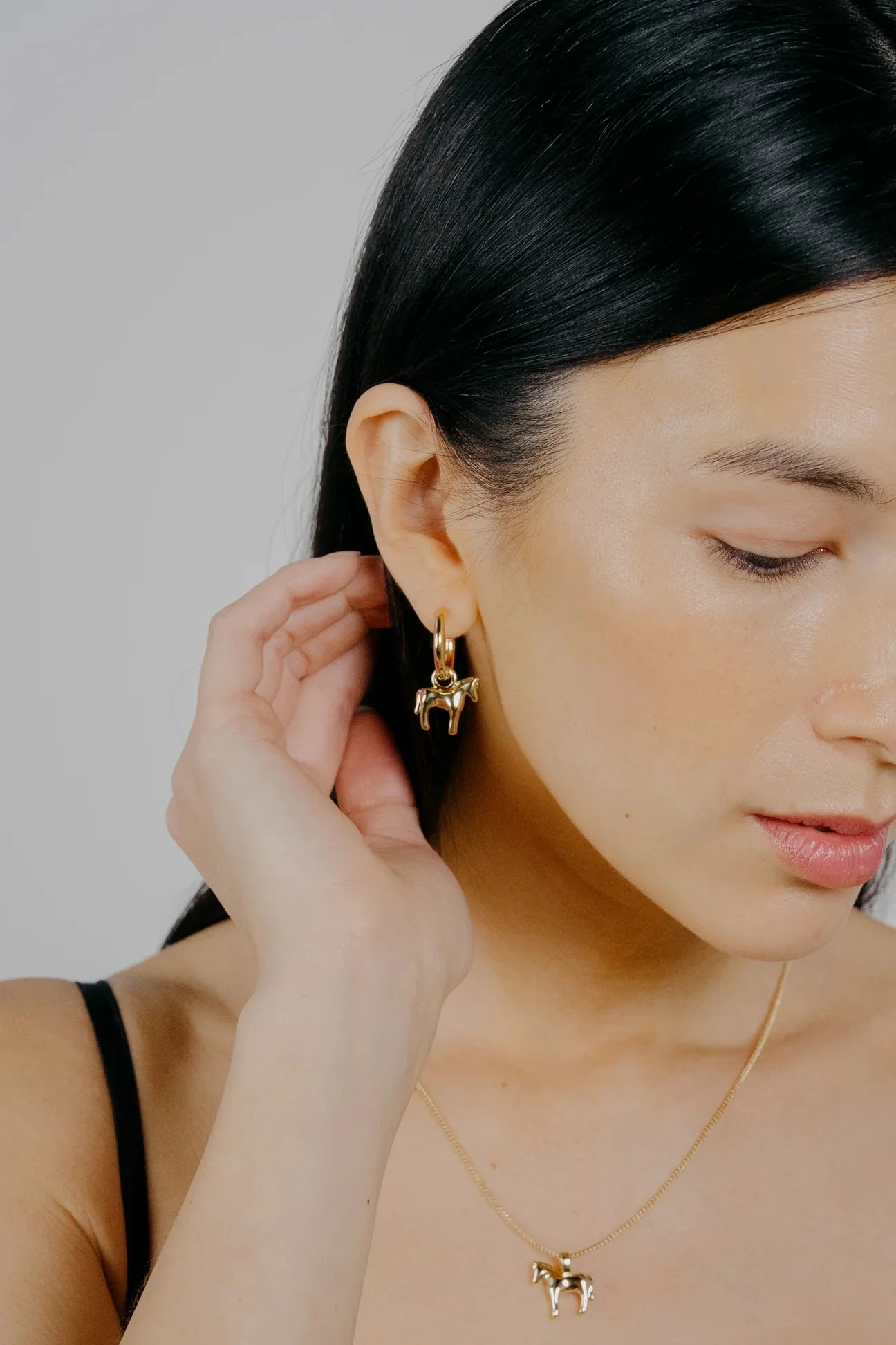 Kara Yoo Lunar Horse Hoops Earrings - Image 2