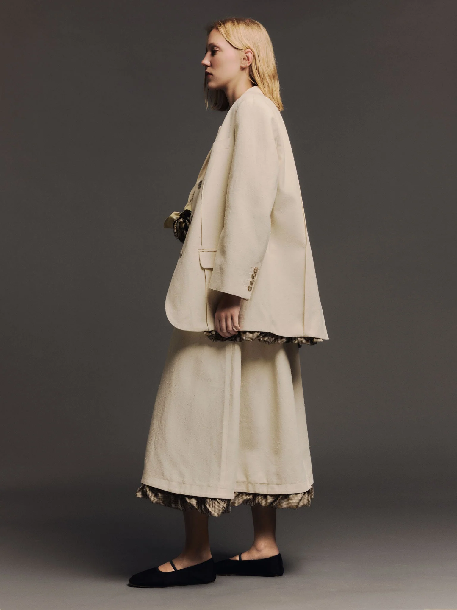 Rus Foso Skirt - Chalk - Image 3