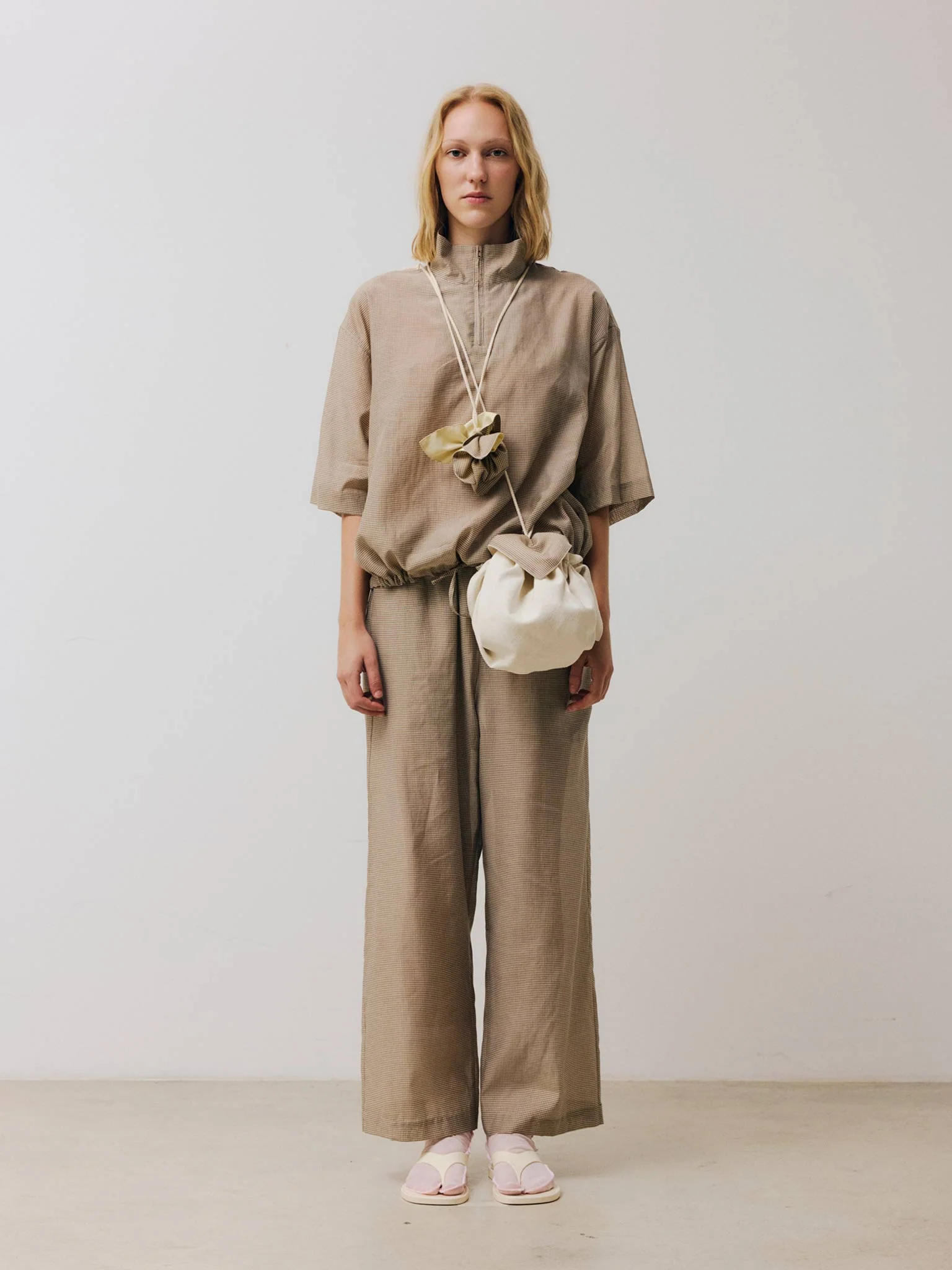Rus Omamori Bag - Gingham Toffee - Image 3