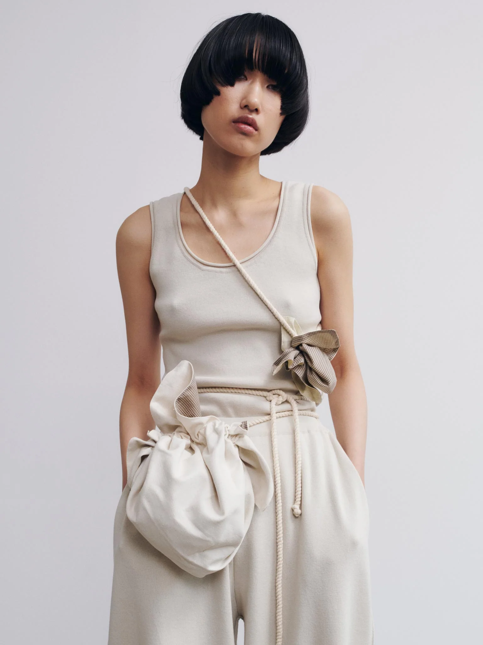 Rus Omamori Bag - Gingham Toffee - Image 4