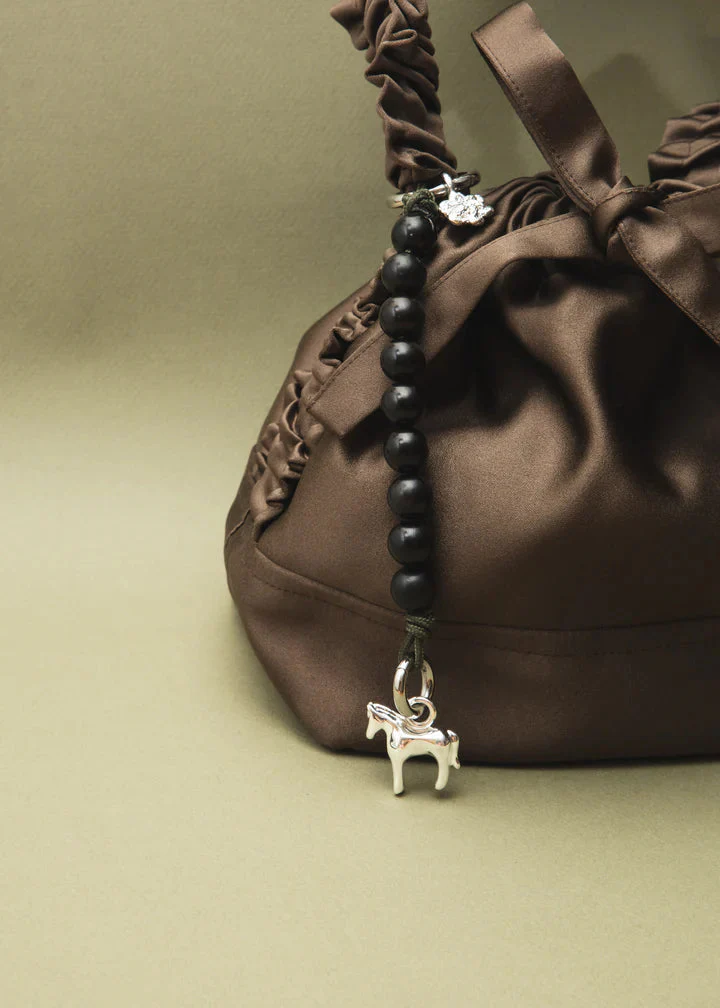 Kara Yoo Lunar Horse Beaded Bag Charm - Evergreen - Image 2