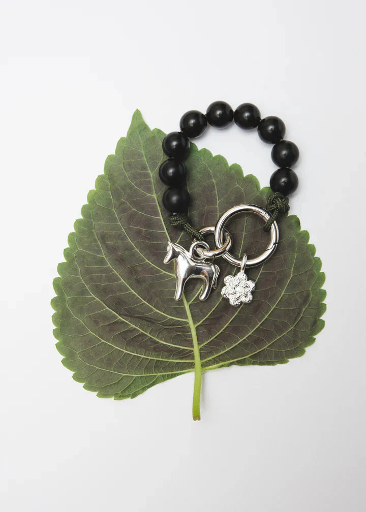 Kara Yoo Lunar Horse Beaded Bag Charm - Evergreen - Image 3