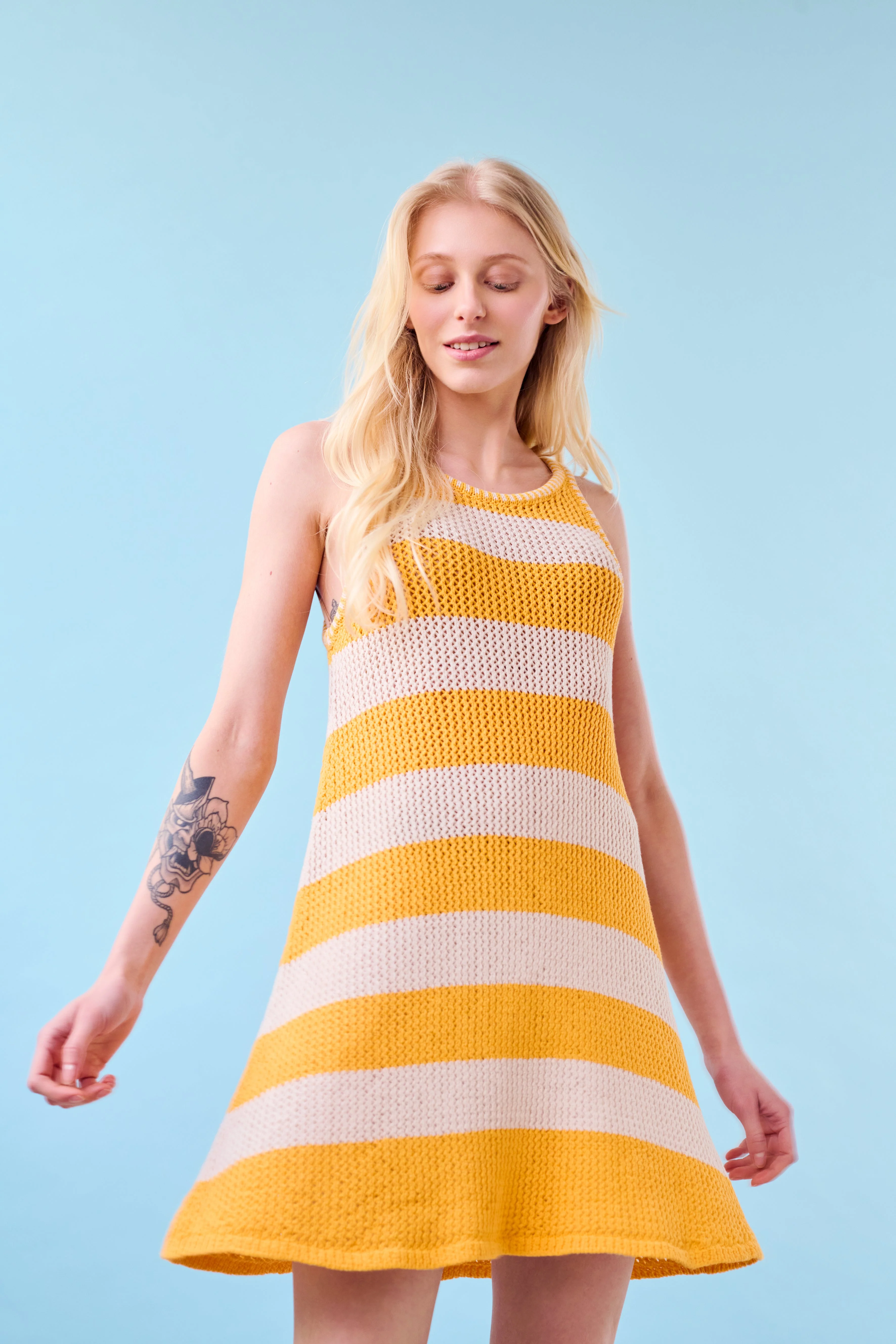 Gigi Knitwear Mesh Cotton Tank Dress - Image 2