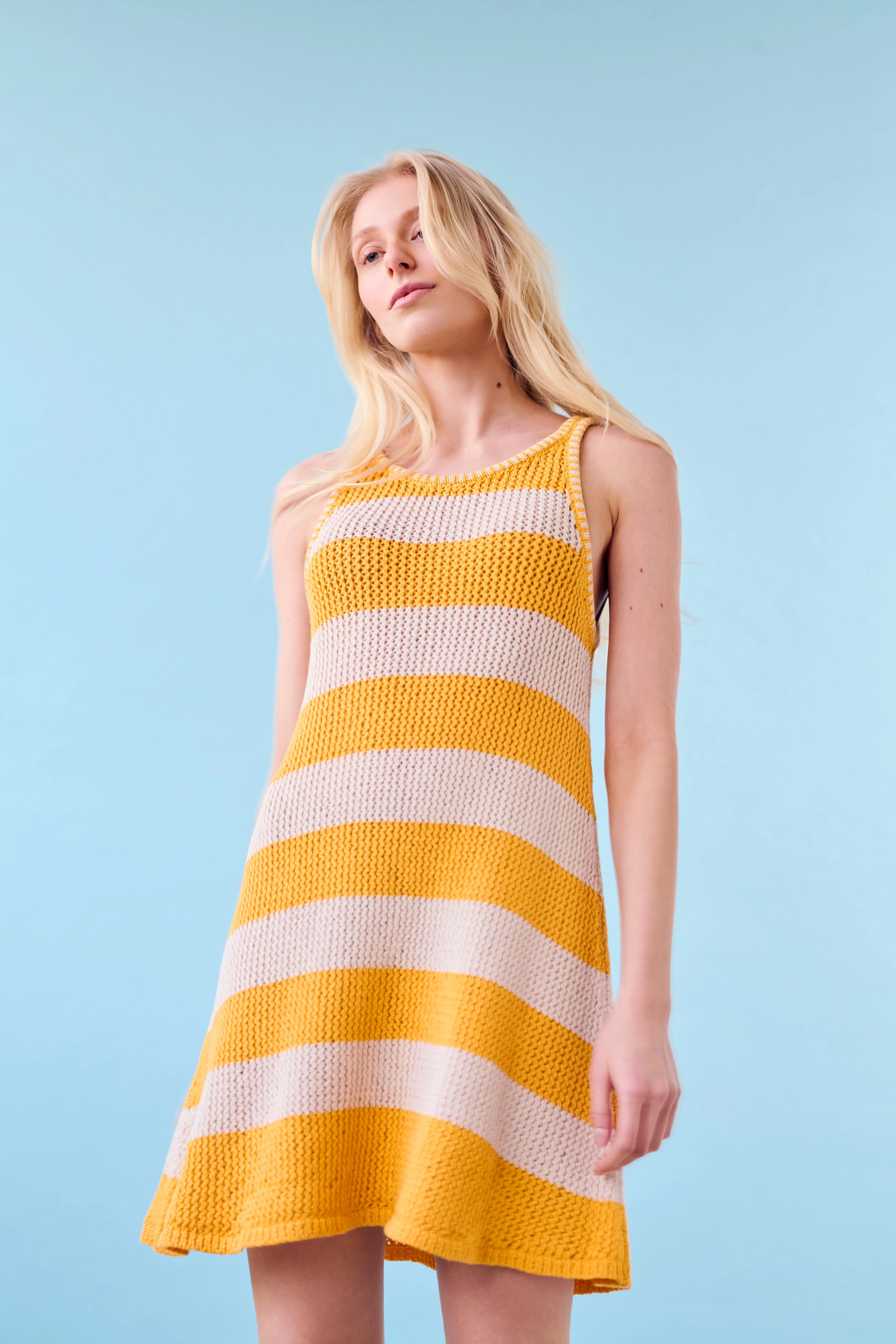 Gigi Knitwear Mesh Cotton Tank Dress - Image 4