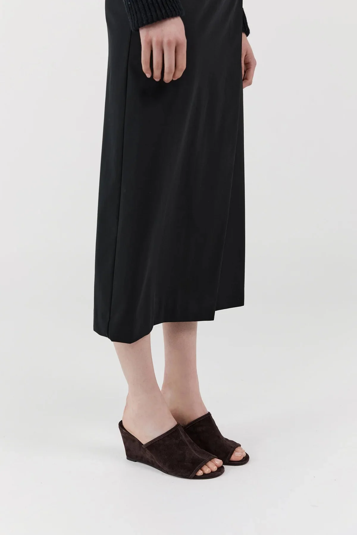St. Agni Suede Bandeau Wedge Mules - Image 3