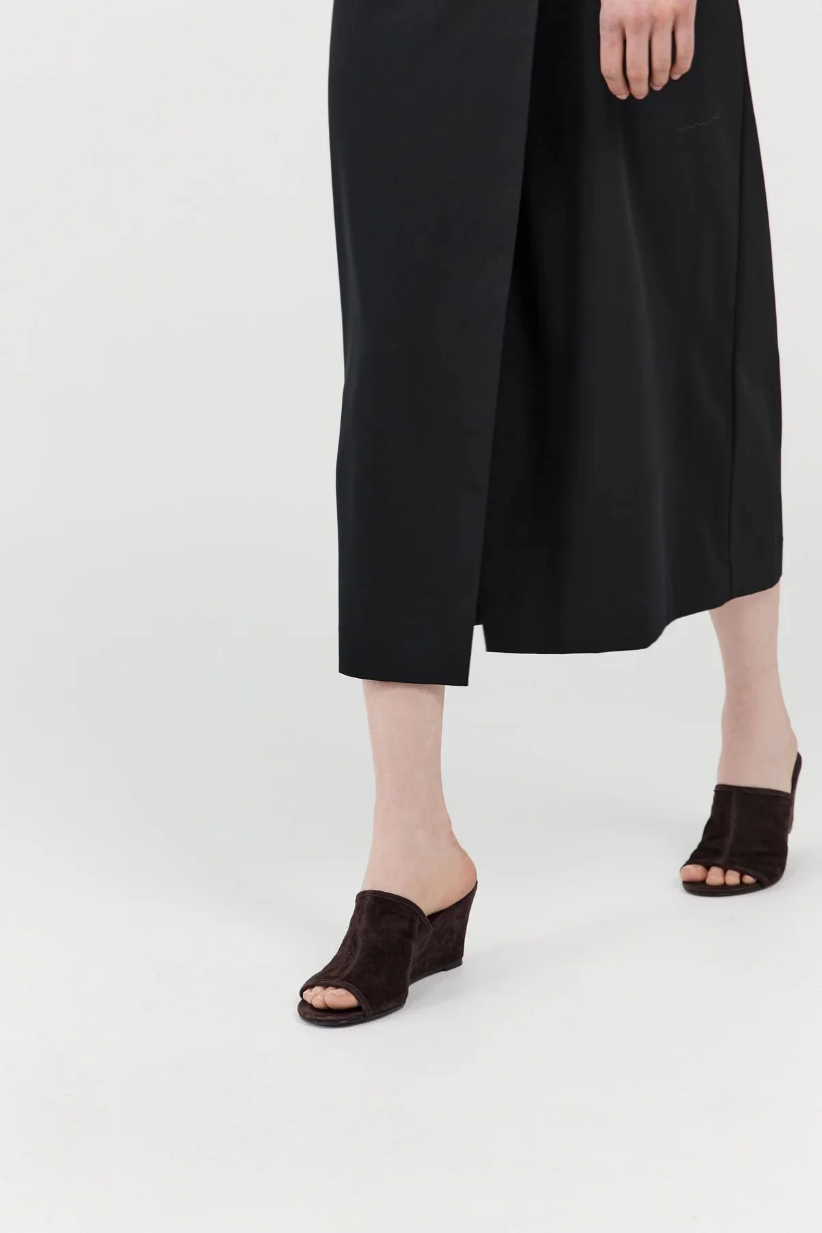 St. Agni Suede Bandeau Wedge Mules - Image 4