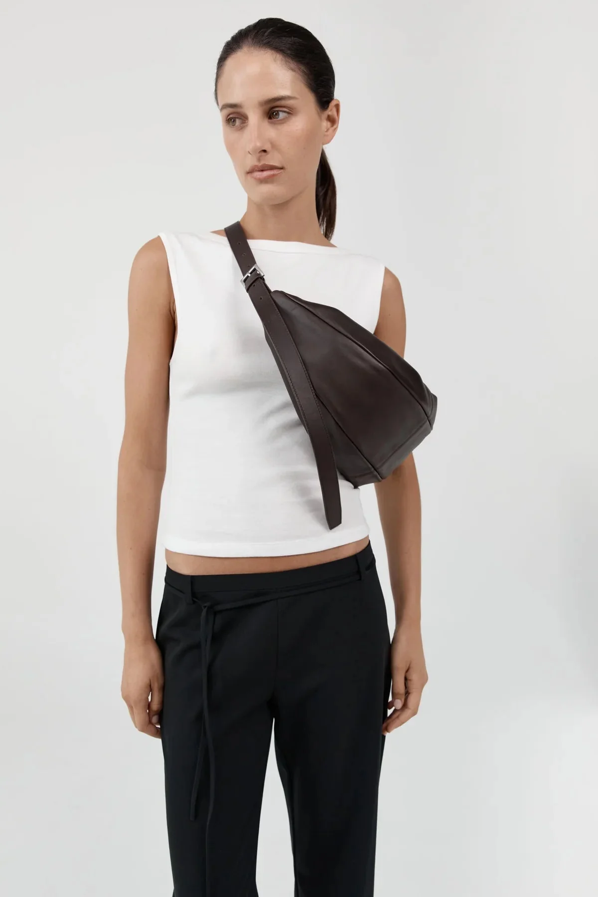 St. Agni Adjustable Slim Crescent Bag - Image 6
