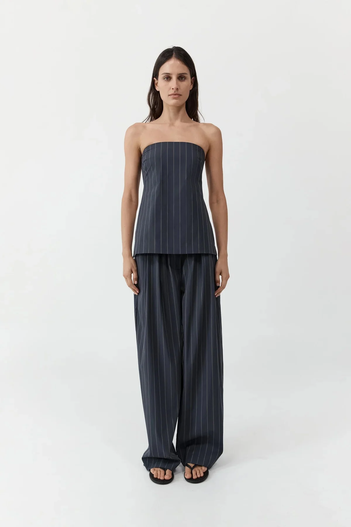 St. Agni Strapless Rouleau Tie Top - Image 3
