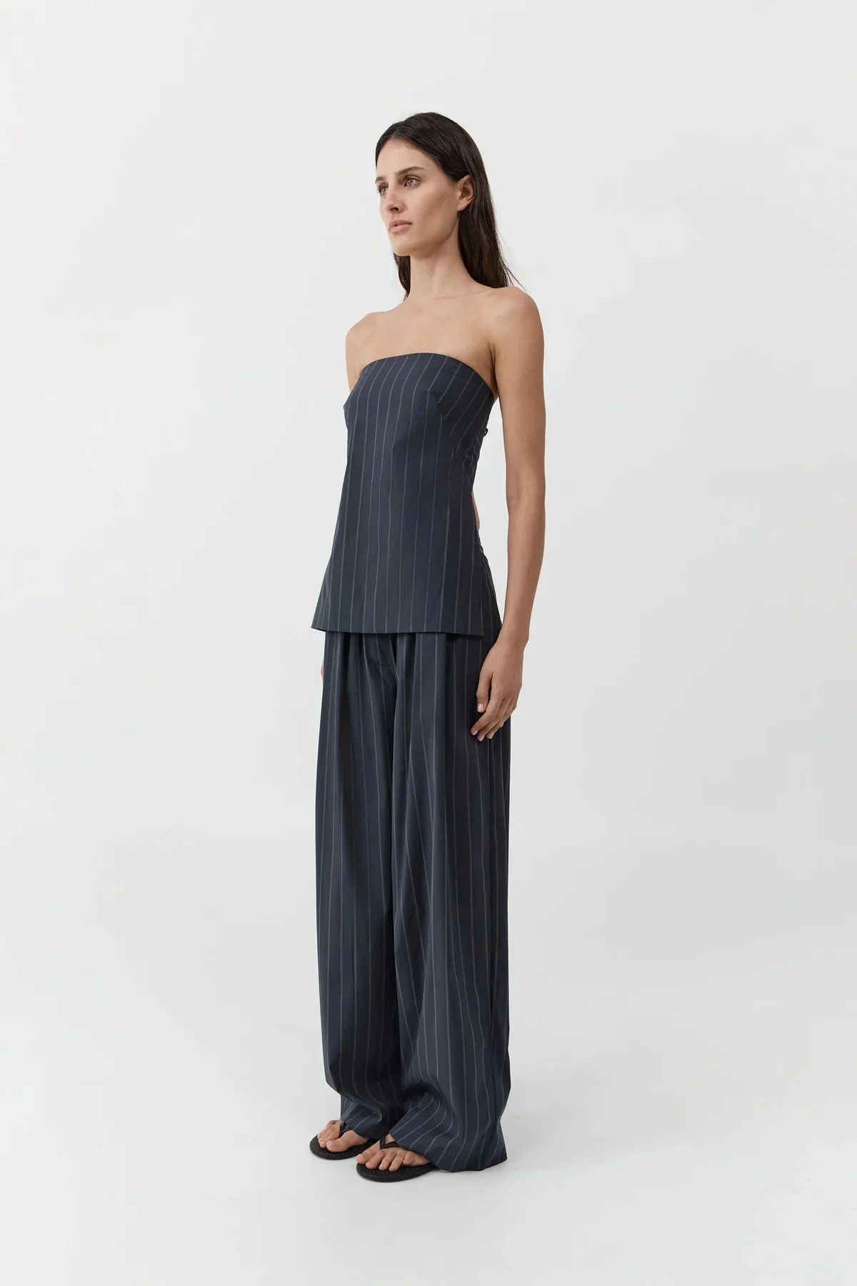 St. Agni Strapless Rouleau Tie Top - Image 4