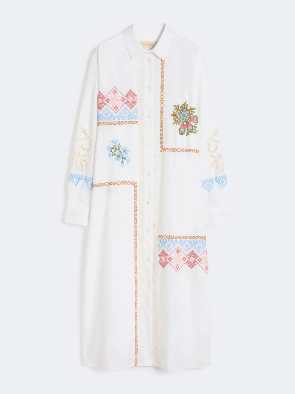 Weekend Max Mara Poplin Shirt Dress With Embroideries Dress