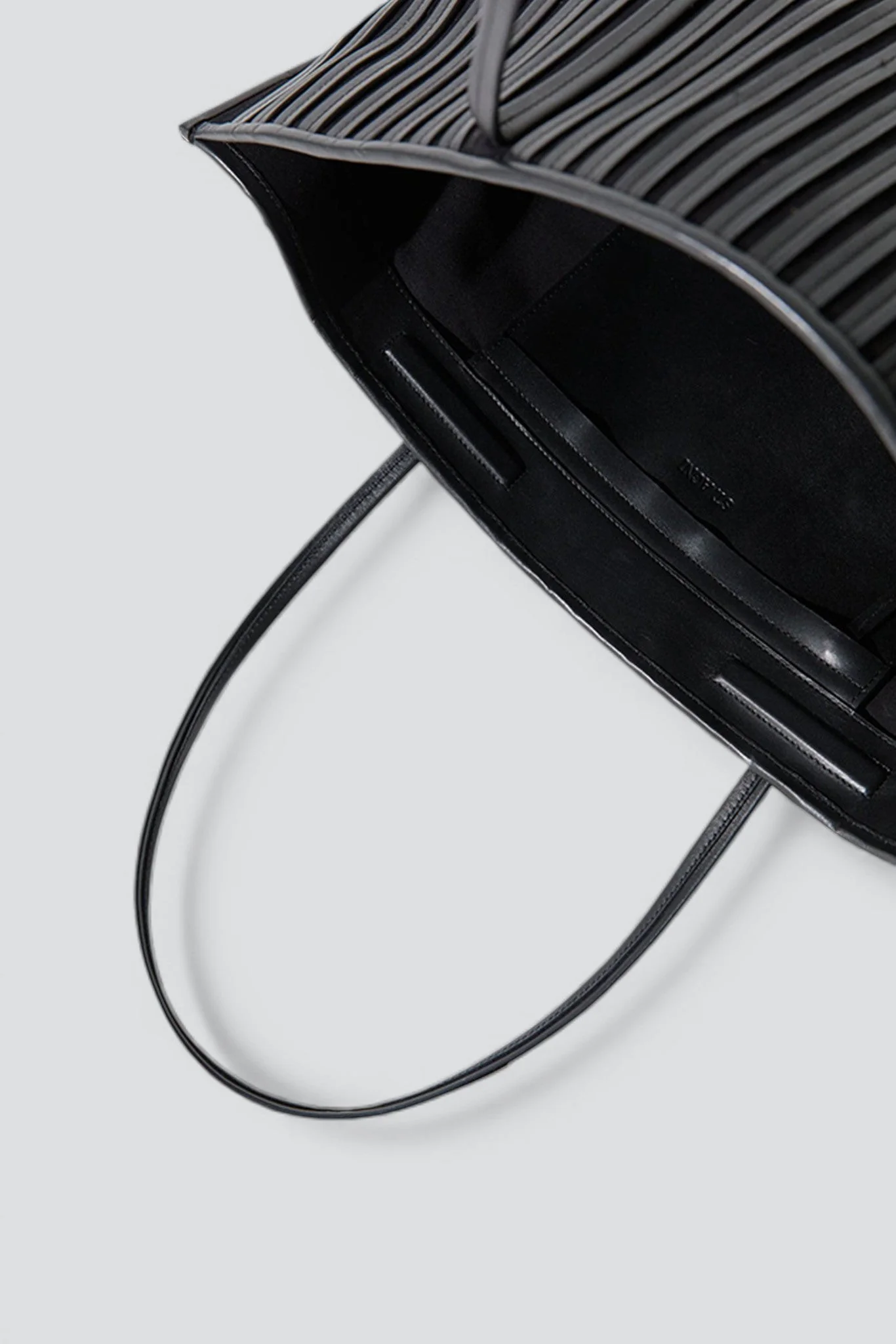 St. Agni Black Linea Stitch Bateau Tote Bag - Image 4