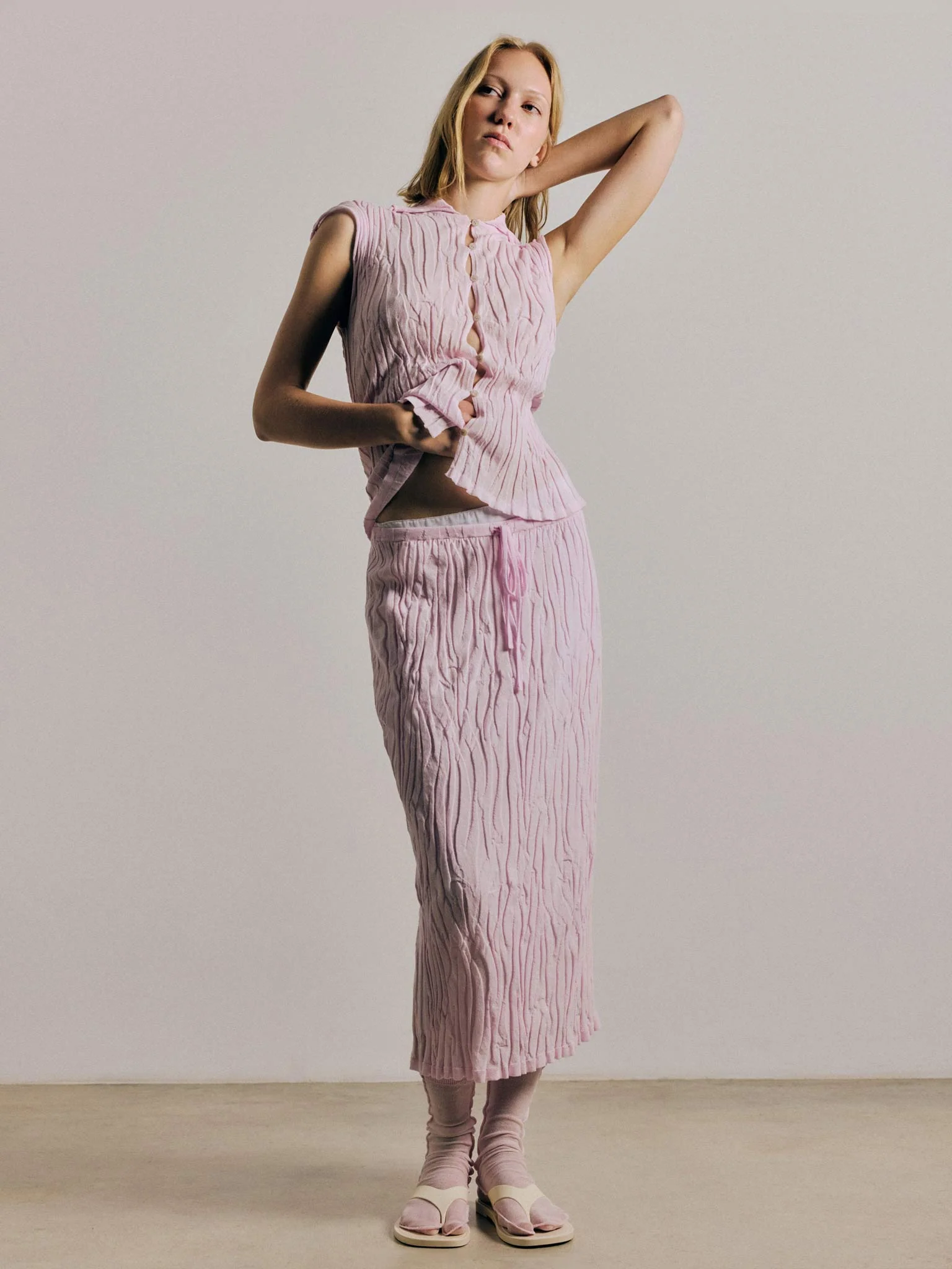 Rus Luce Skirt - Pale Pink - Image 3