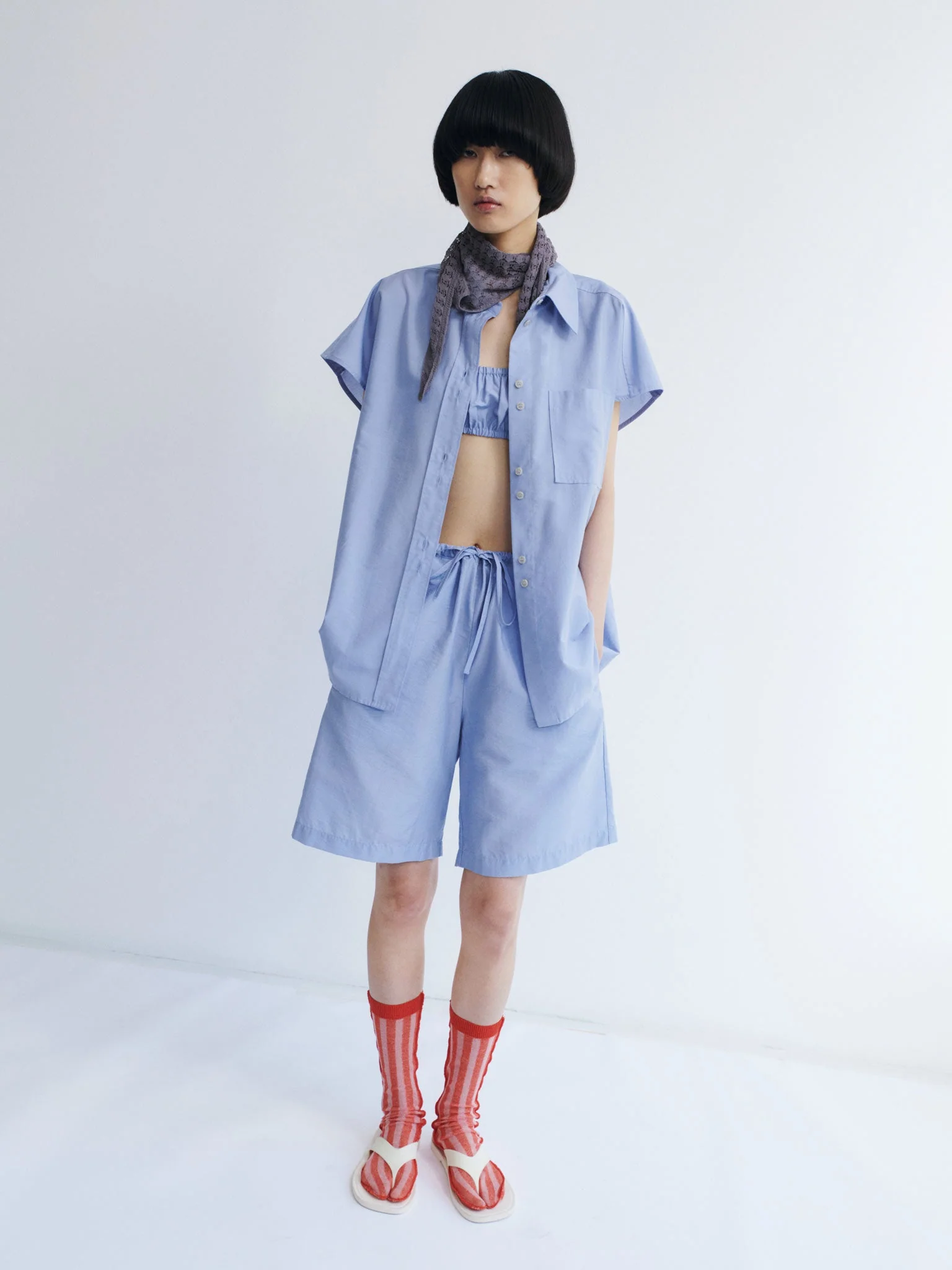 Rus Negoto Shirt Top - Salvia Blue - Image 2