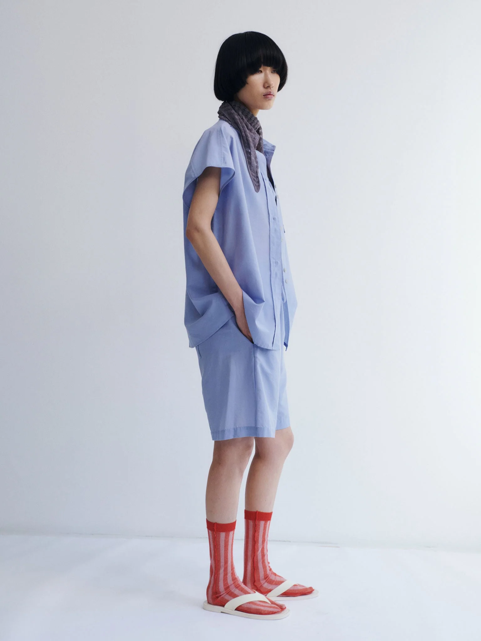 Rus Negoto Shirt Top - Salvia Blue - Image 6