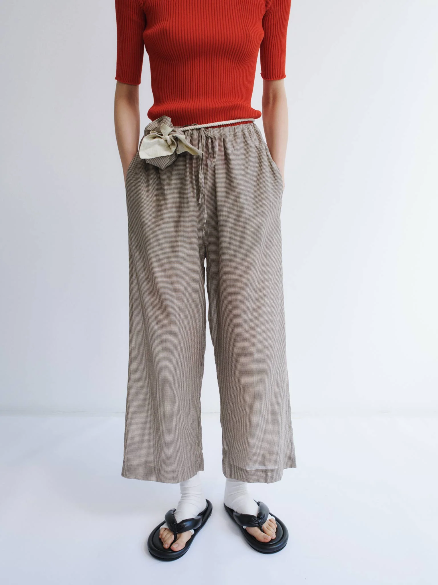 Rus Fue Pants - Gingham Toffee - Image 4