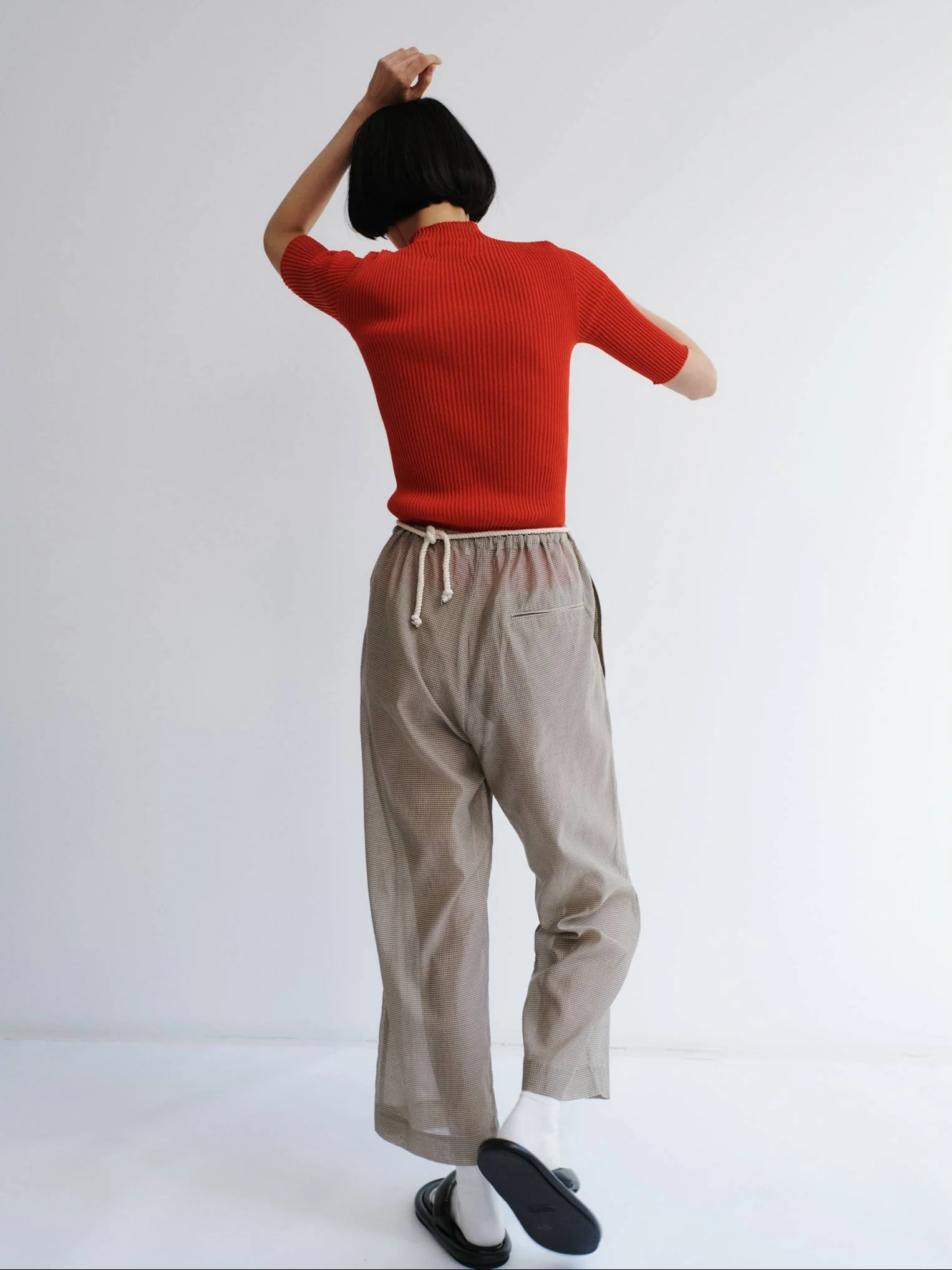 Rus Fue Pants - Gingham Toffee - Image 5