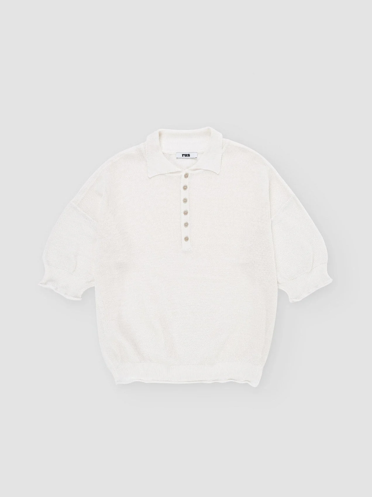 Rus Jushi Polo Top - White - Image 2