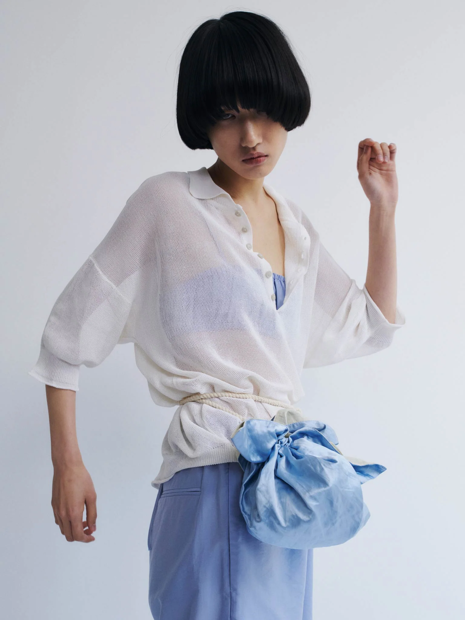 Rus Jushi Polo Top - White - Image 4