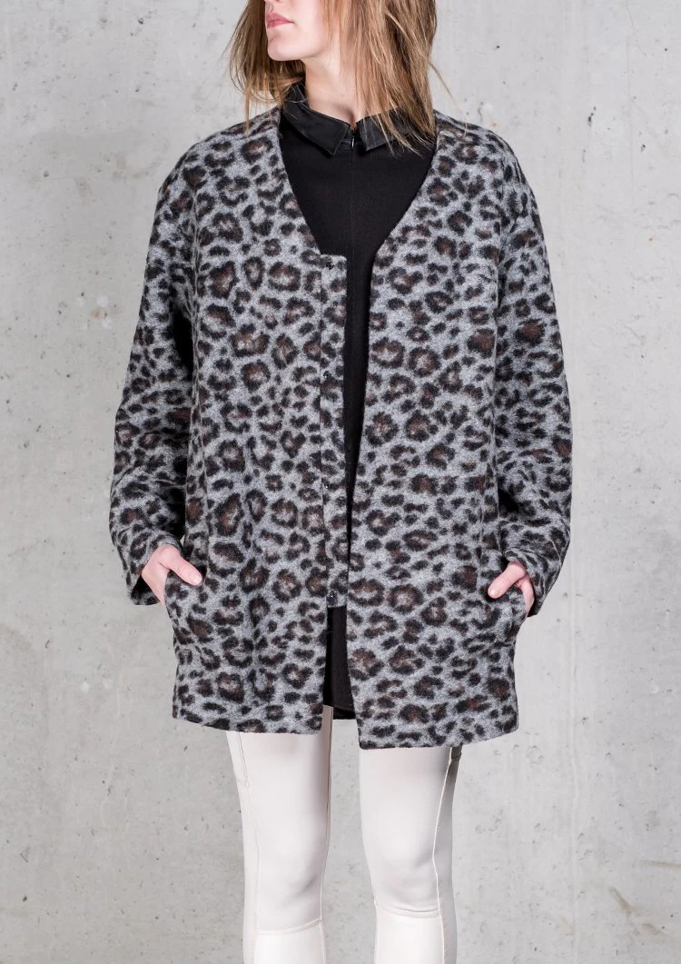 Berenik WOOL CARDIGAN - animal print - Image 7