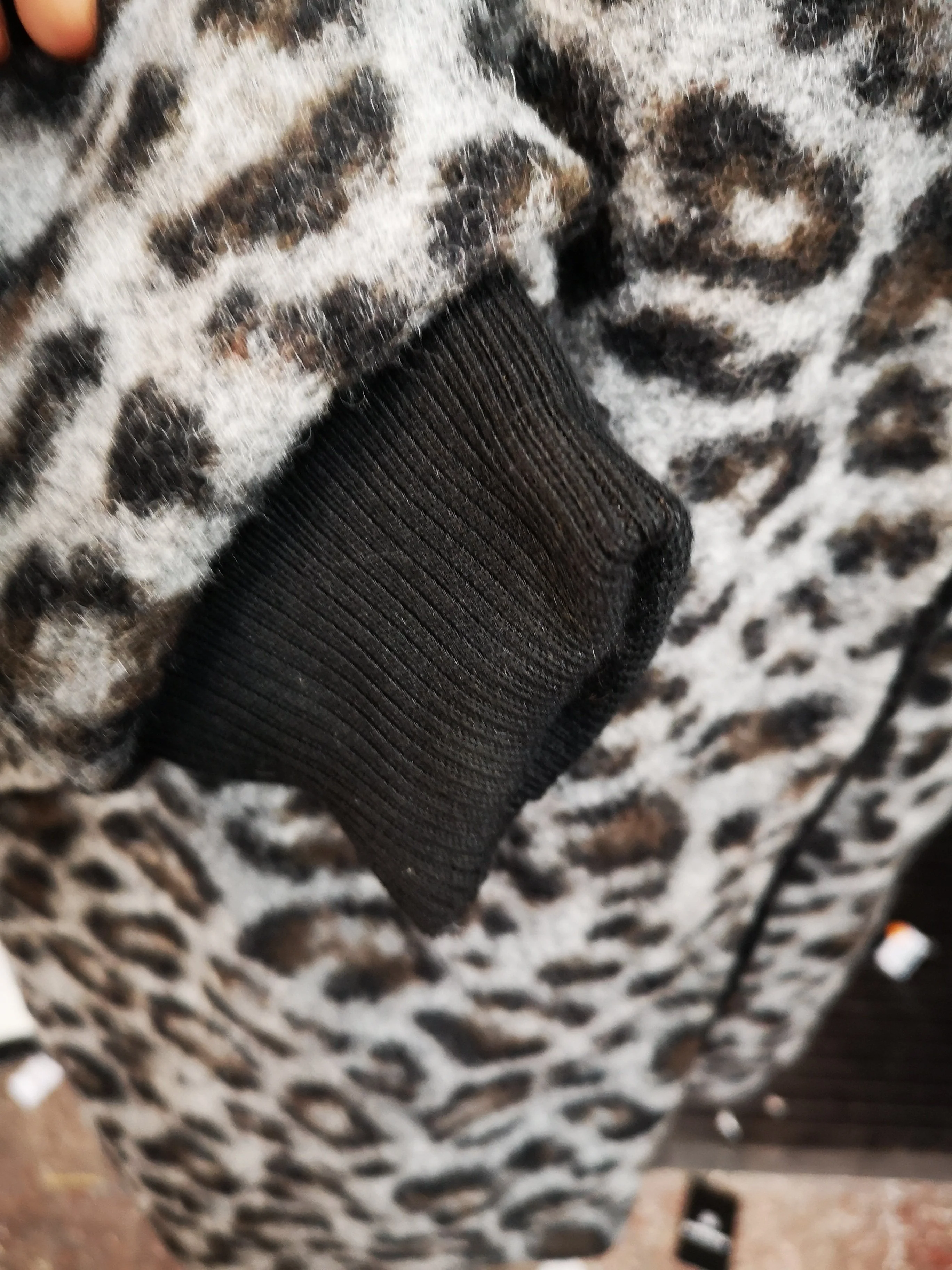 Berenik FUR LINING WOOL COATING COAT - animal print - Image 10