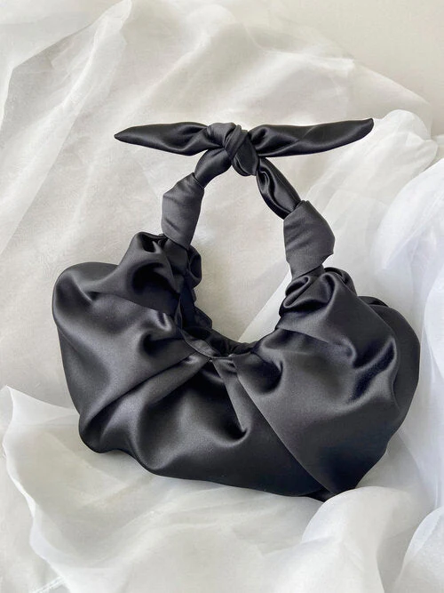 Bronze Age Kiku Croissant Purse - Black - Image 4