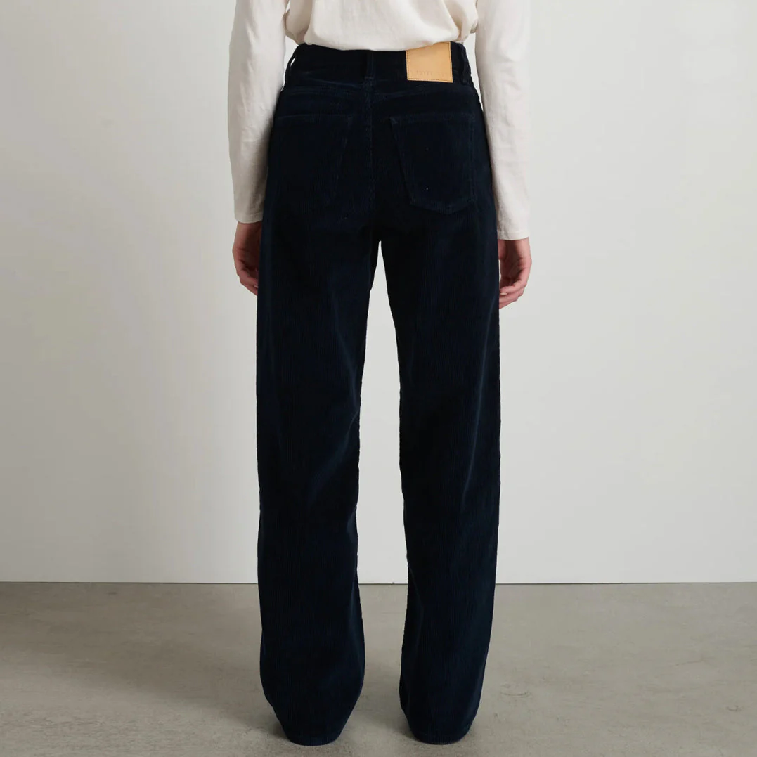 B Sides Elissa Long Trousers - Marine Corduroy - Image 3