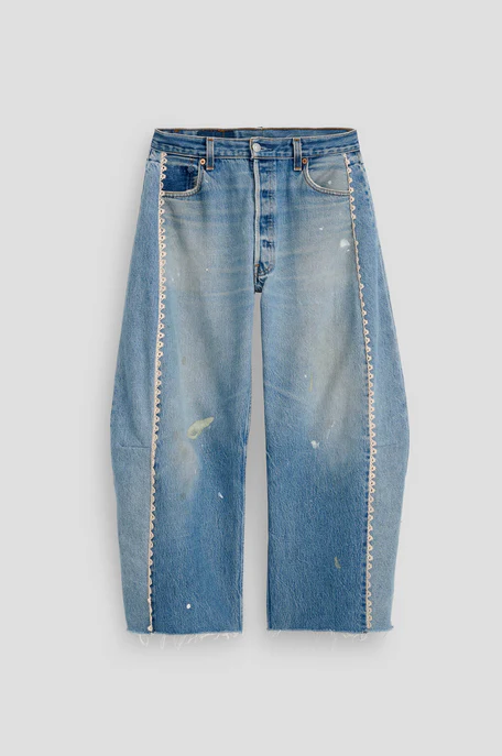 B Sides Tattered Lace Vintage Lasso Jeans - Vintage Indigo - Image 5