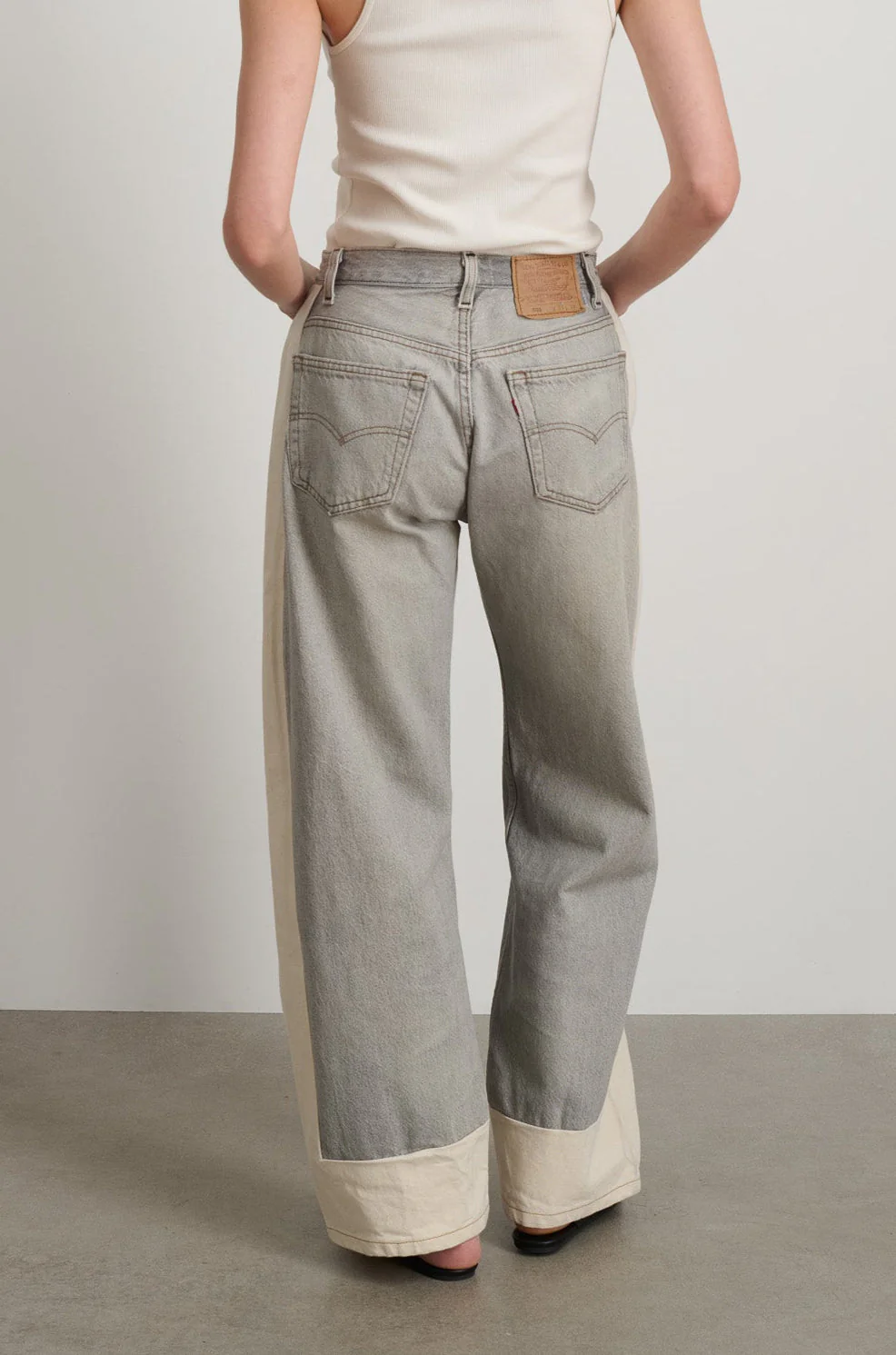B Sides Vintage Grey Slouch Jean - Vintage Grey - Image 3