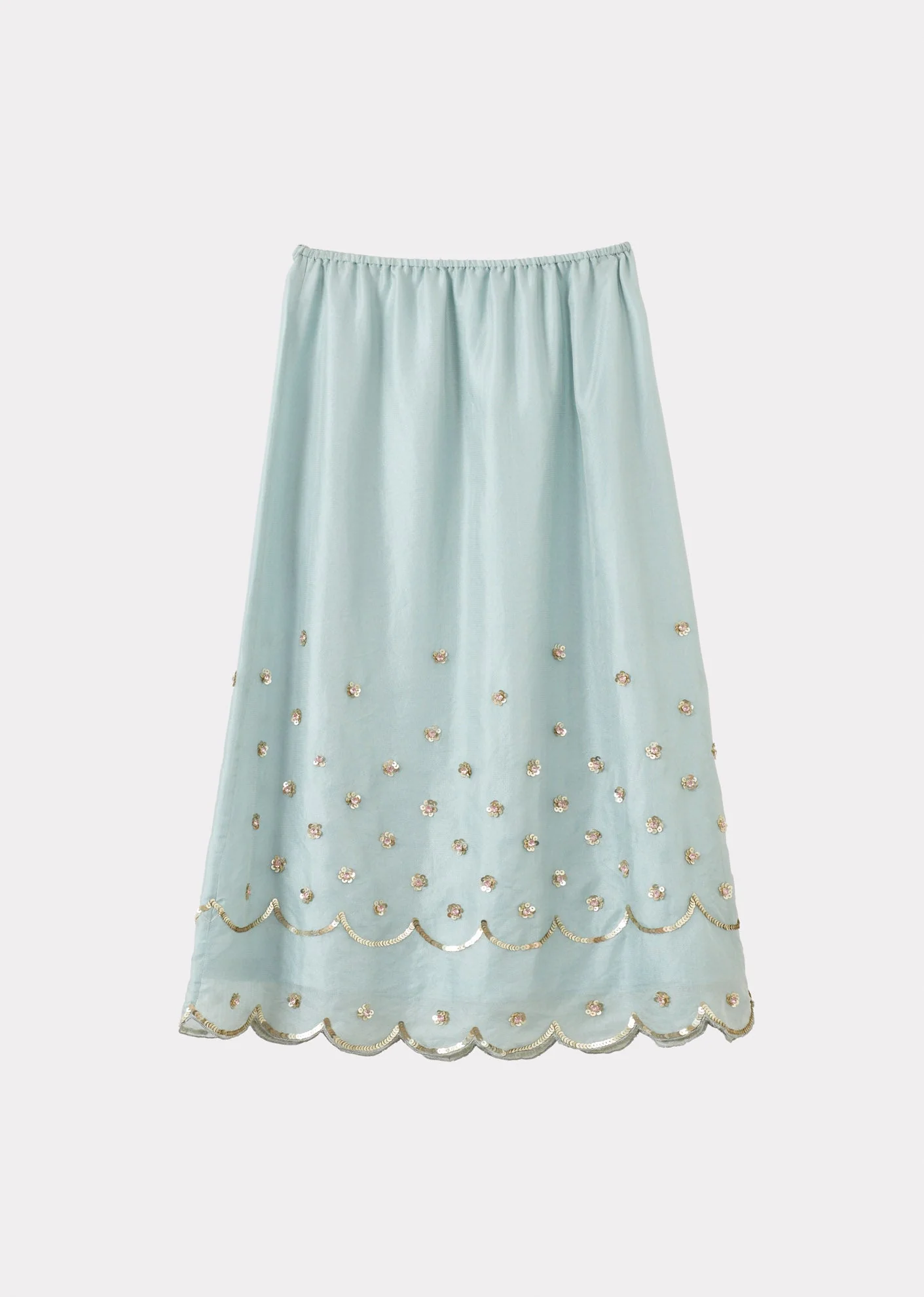 Caramel WOMAN BEADED SKIRT - AQUA - Image 4