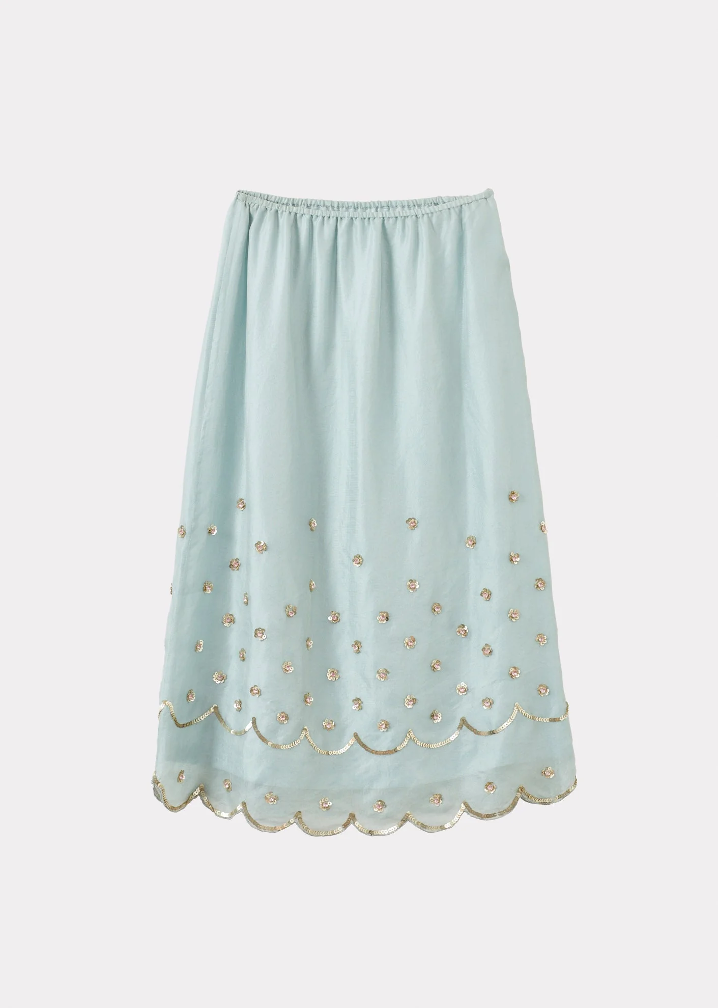 Caramel WOMAN BEADED SKIRT - AQUA - Image 5