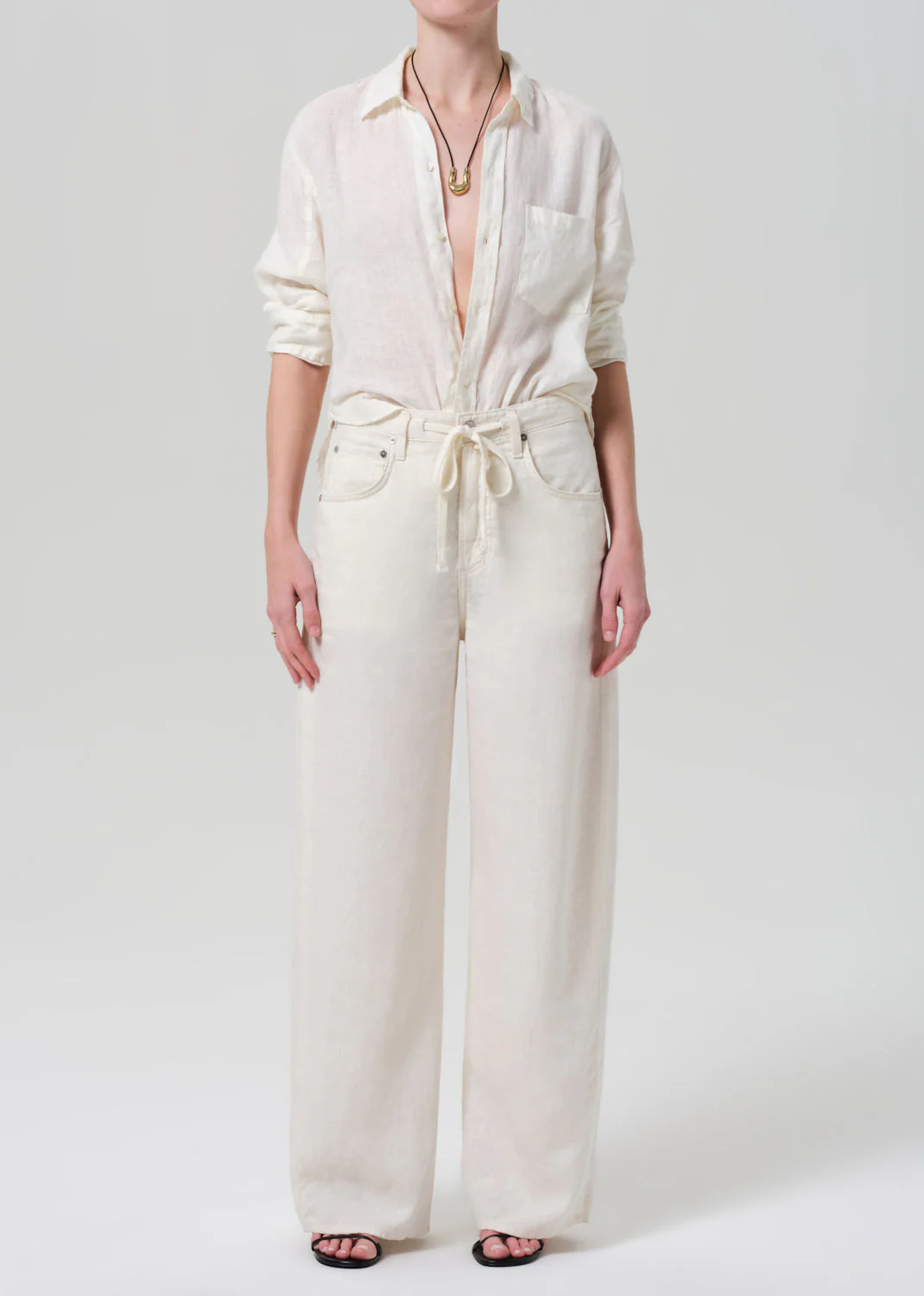 Citizens of Humanity Kayla Shrunken Shirt - Vanilla - Image 10