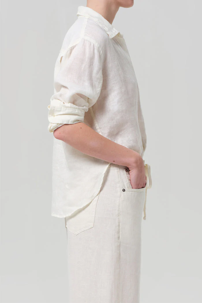 Citizens of Humanity Kayla Shrunken Shirt - Vanilla - Image 7
