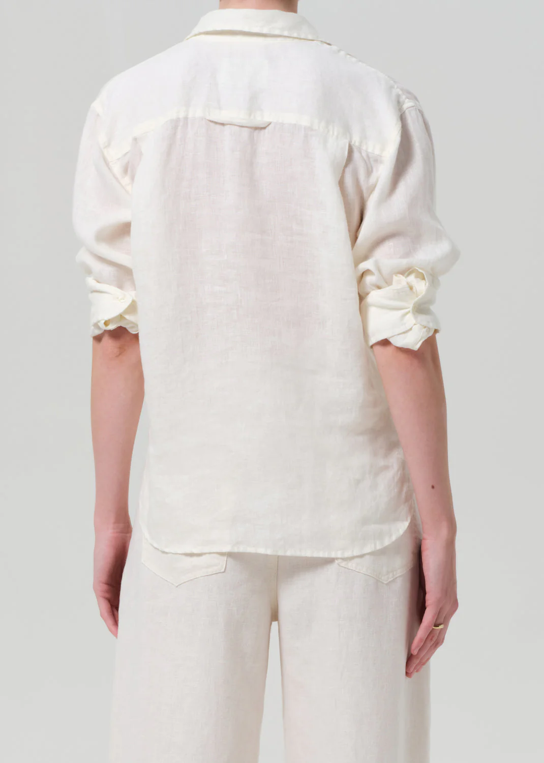 Citizens of Humanity Kayla Shrunken Shirt - Vanilla - Image 8
