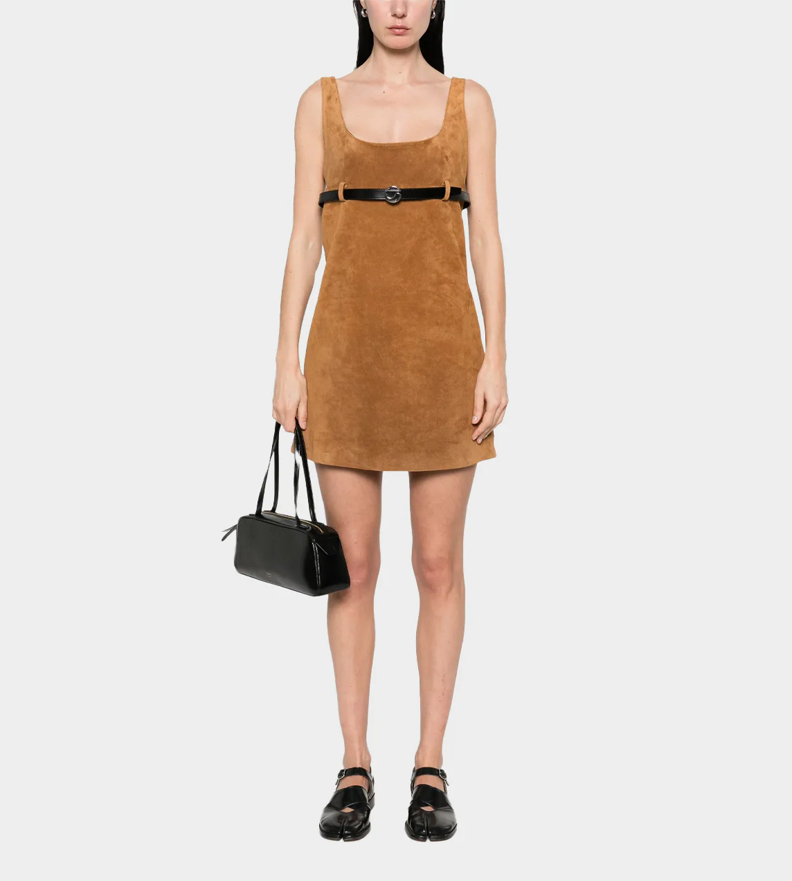 Coperni Belted Suede Mini Dress - Image 2
