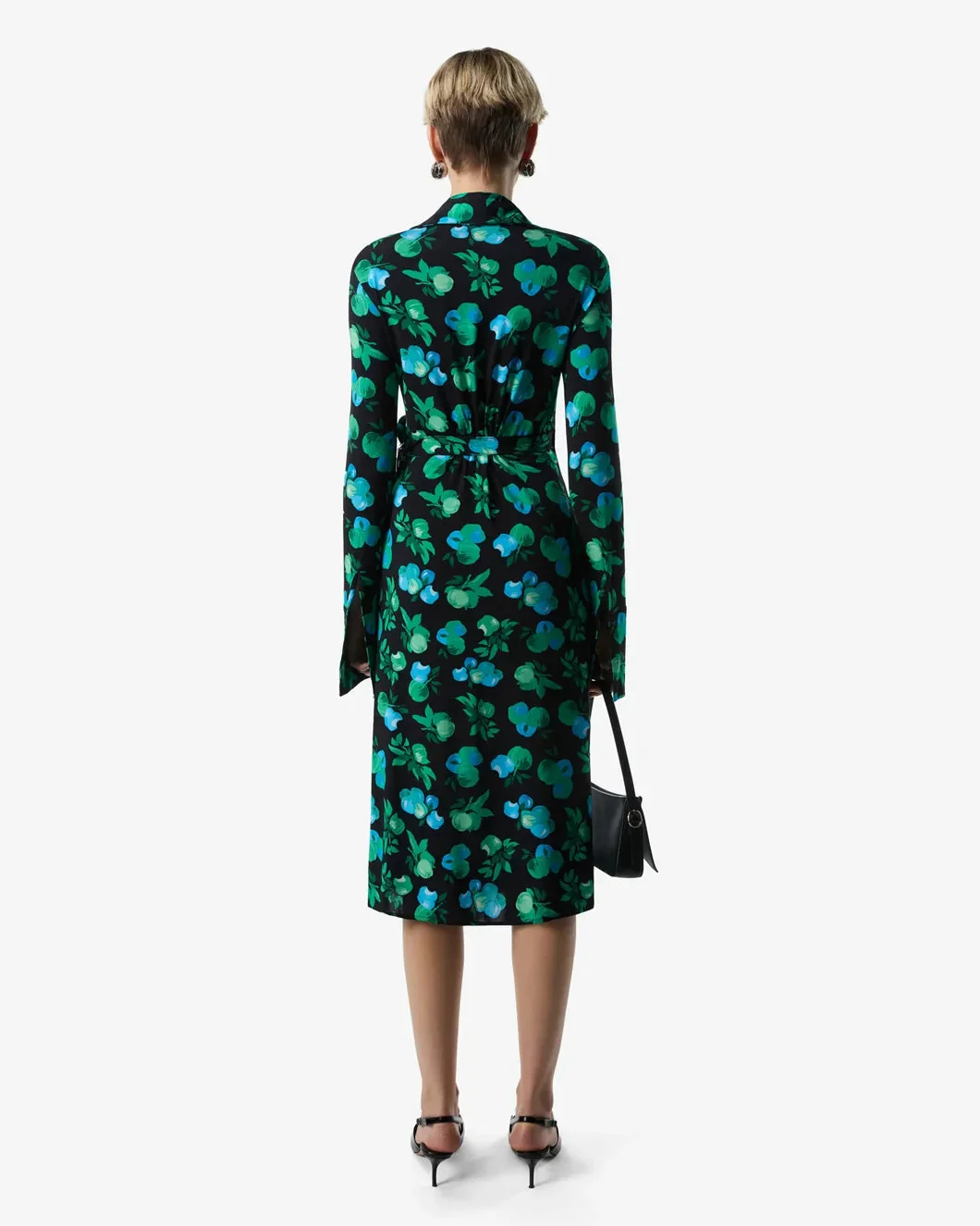 Coperni C-Logo Print Wrap Blouse Dress - Print Blue Apples - Image 5