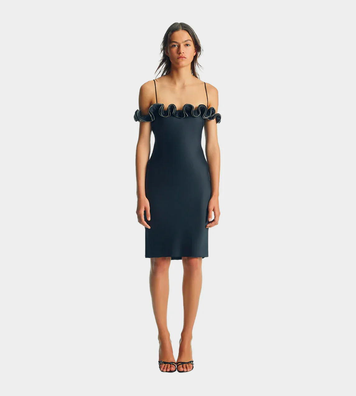 Coperni Zip Ruffle Dress - Black - Image 2