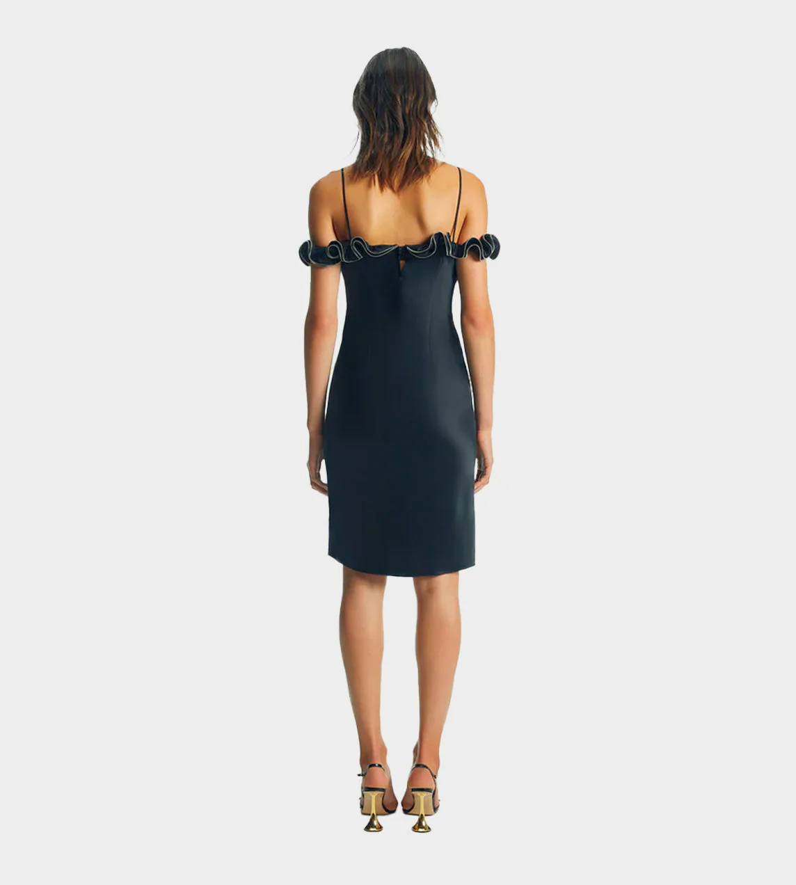 Coperni Zip Ruffle Dress - Black - Image 4