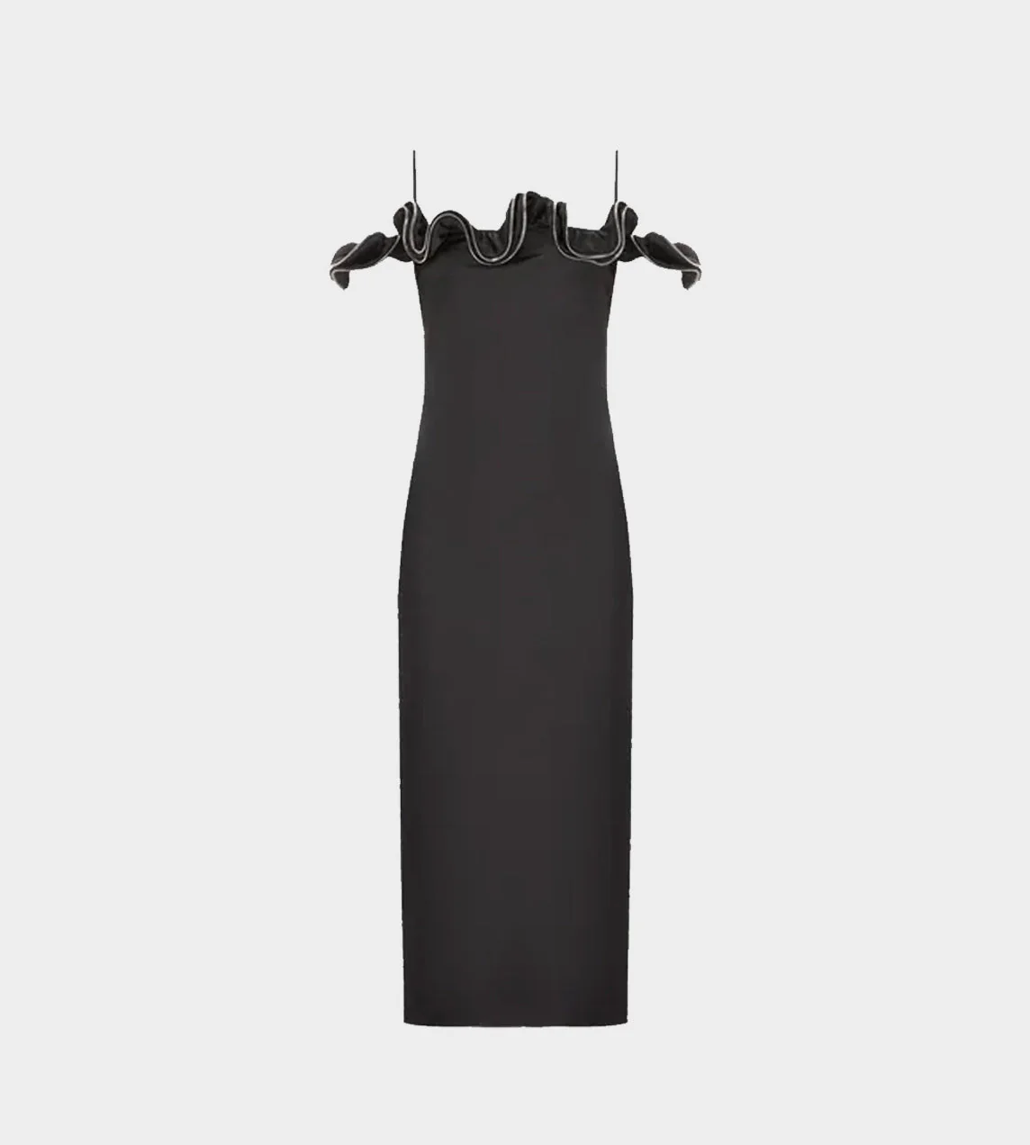 Coperni Zip Ruffle Dress - Black - Image 5