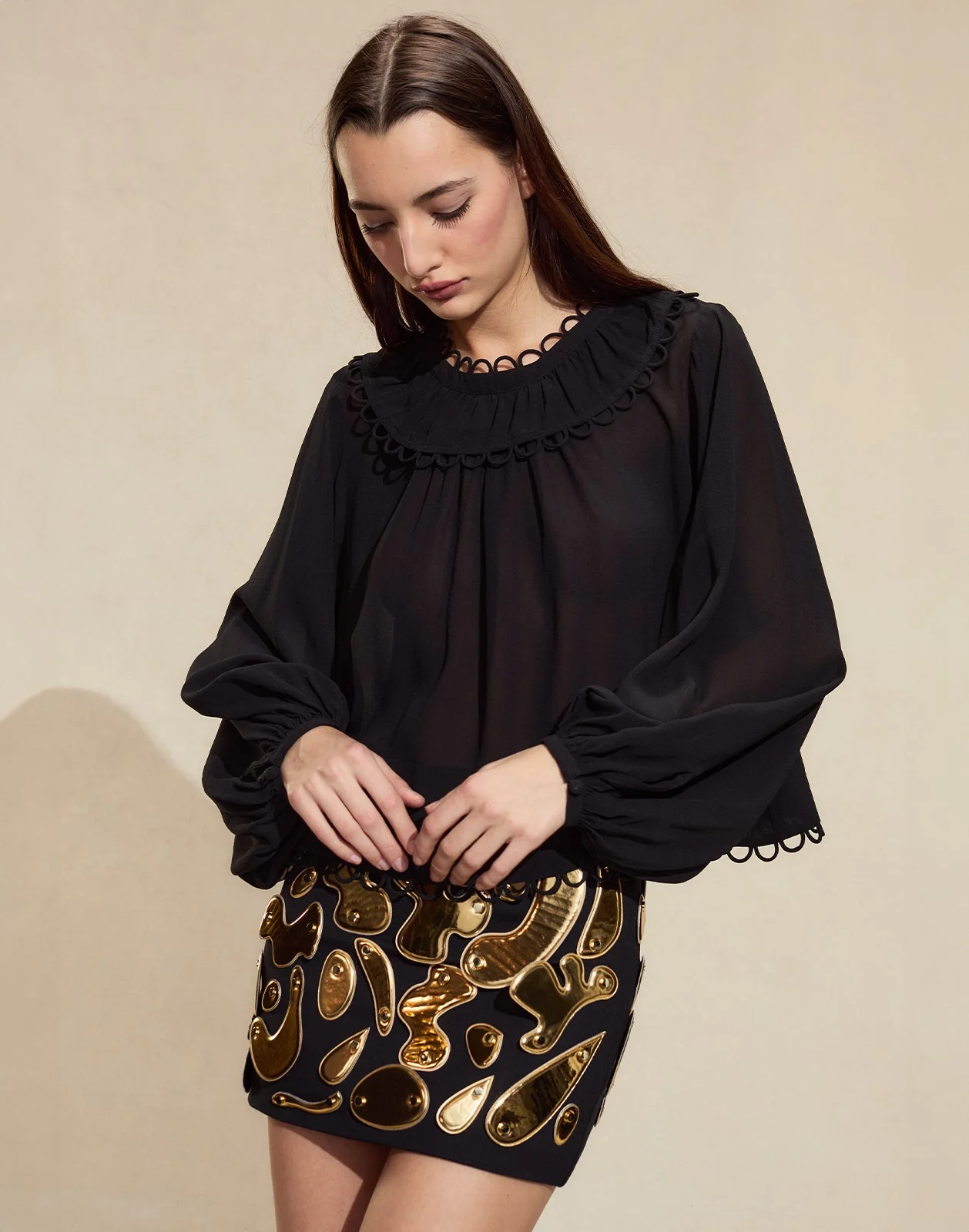Cynthia Rowley Calypso Mini Skirt - Black - Image 7