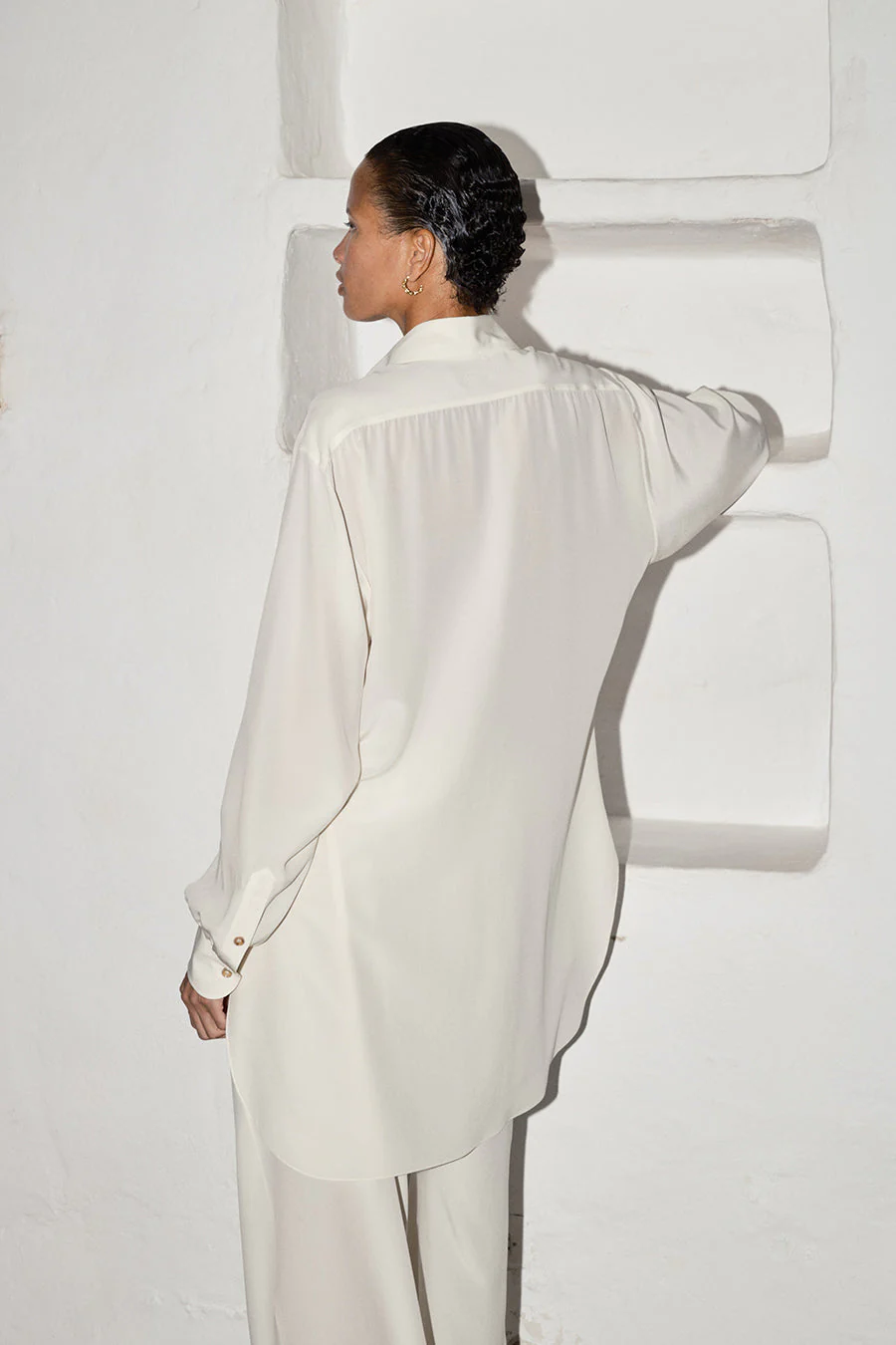 Datura Silk Paul Blouse - Nata - Image 5