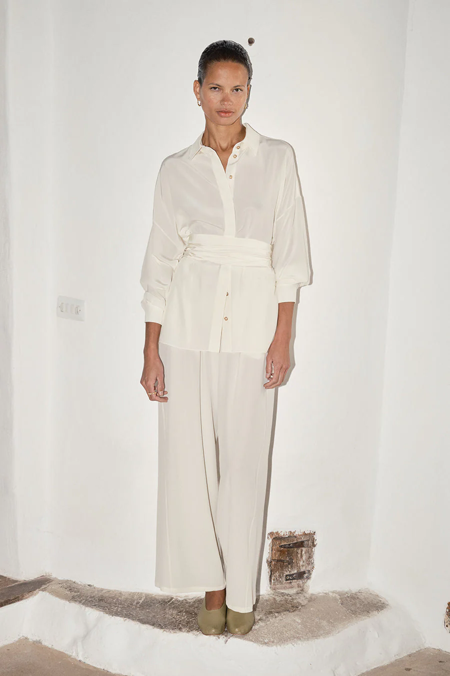 Datura Silk Ren Blouse - Nata - Image 5