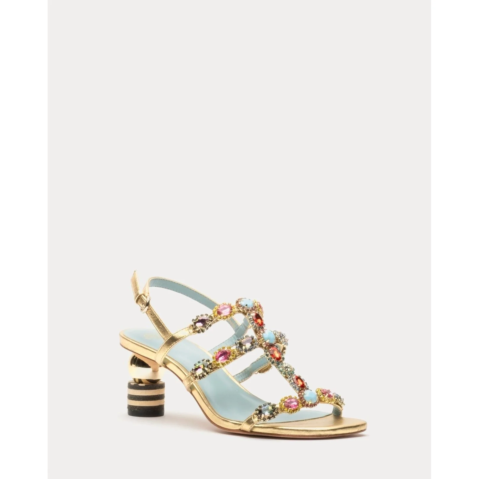 Frances Valentine Kiki Gem Heel - Gold - Image 3
