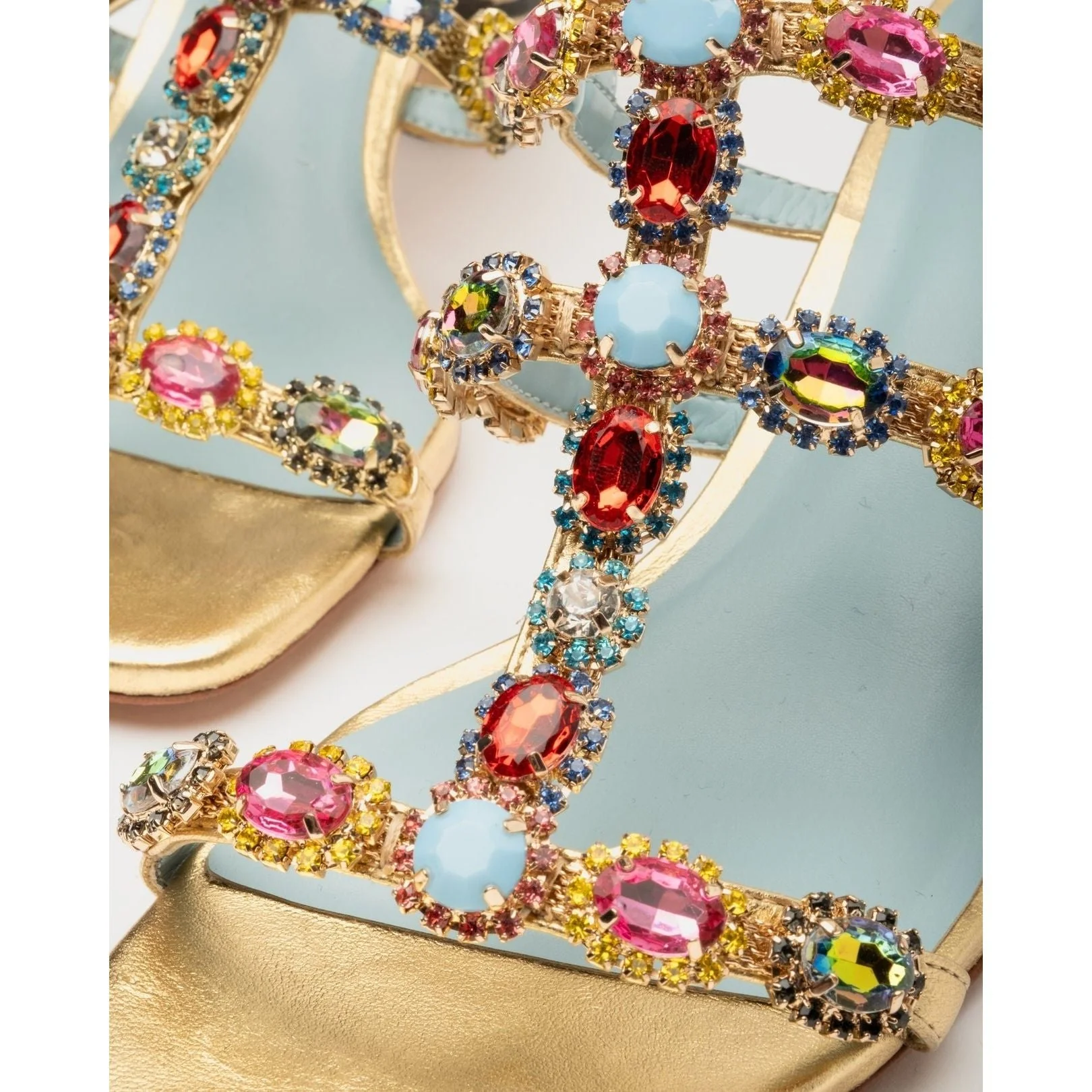 Frances Valentine Kiki Gem Heel - Gold - Image 4