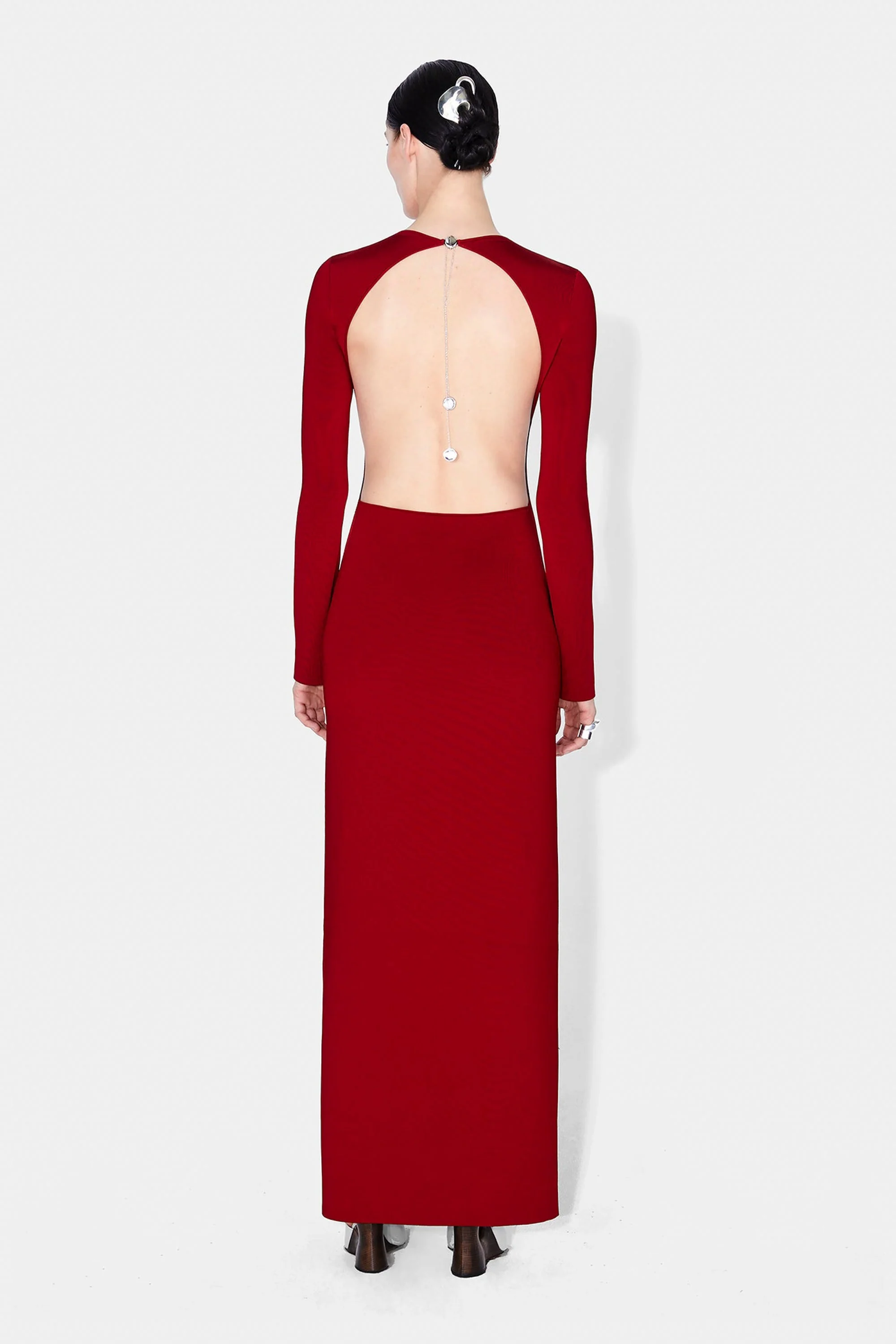 GALVAN LONDON Globe Chain Vega Dress - Rouge Piaf - Image 11