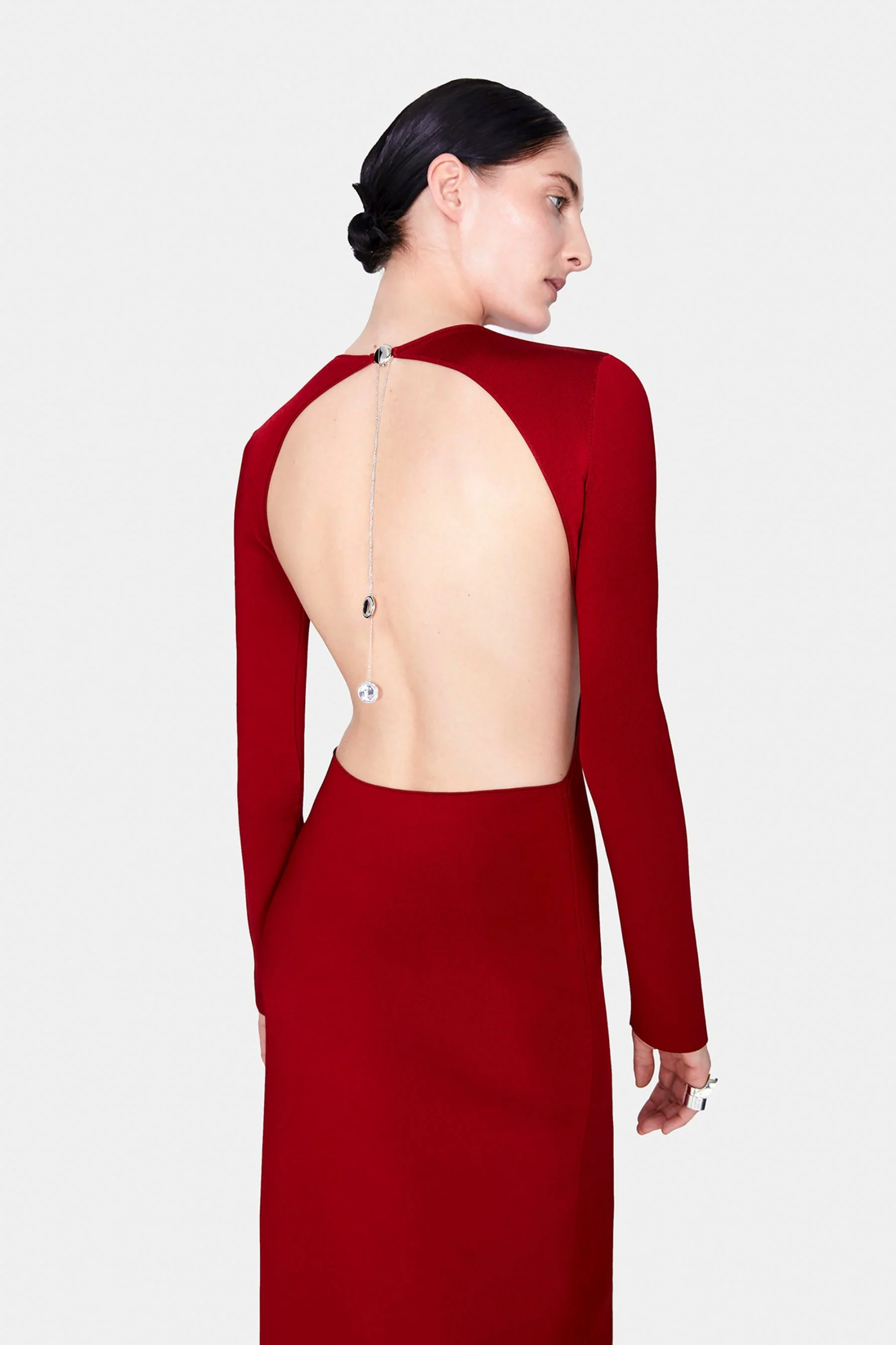 GALVAN LONDON Globe Chain Vega Dress - Rouge Piaf - Image 12