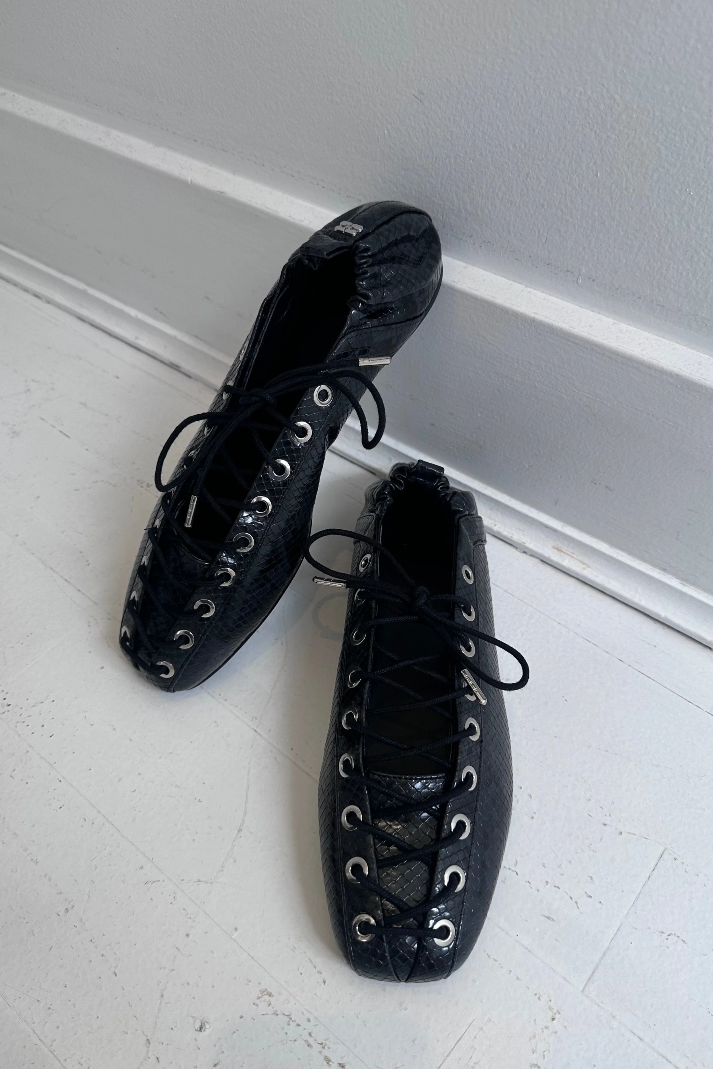 Ganni Lace Up Ballerina - Image 5